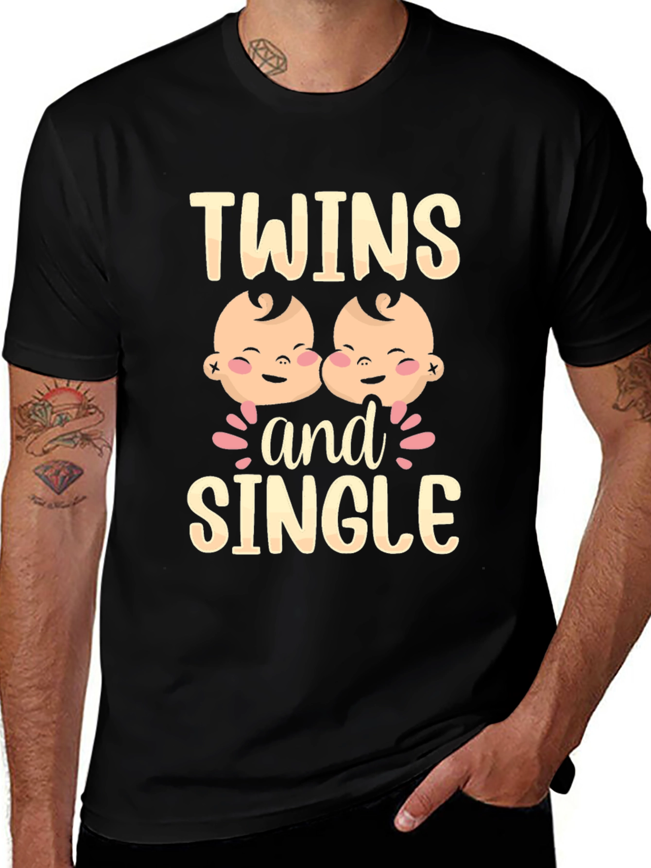 Twins and Single Funny Graphic Tee