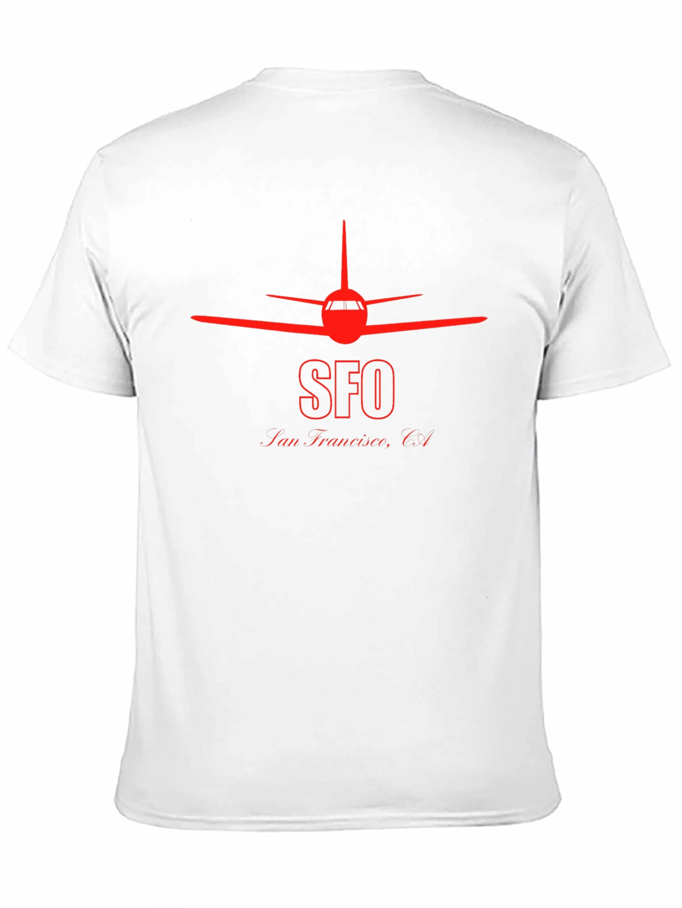 SFO San Francisco Airplane T-Shirt - Black