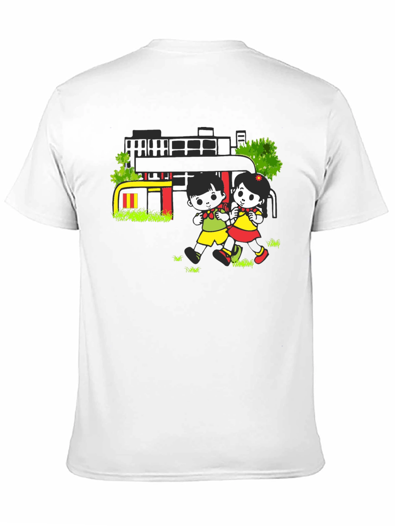 Cartoon Graphic T-Shirt - Back to School Fun!