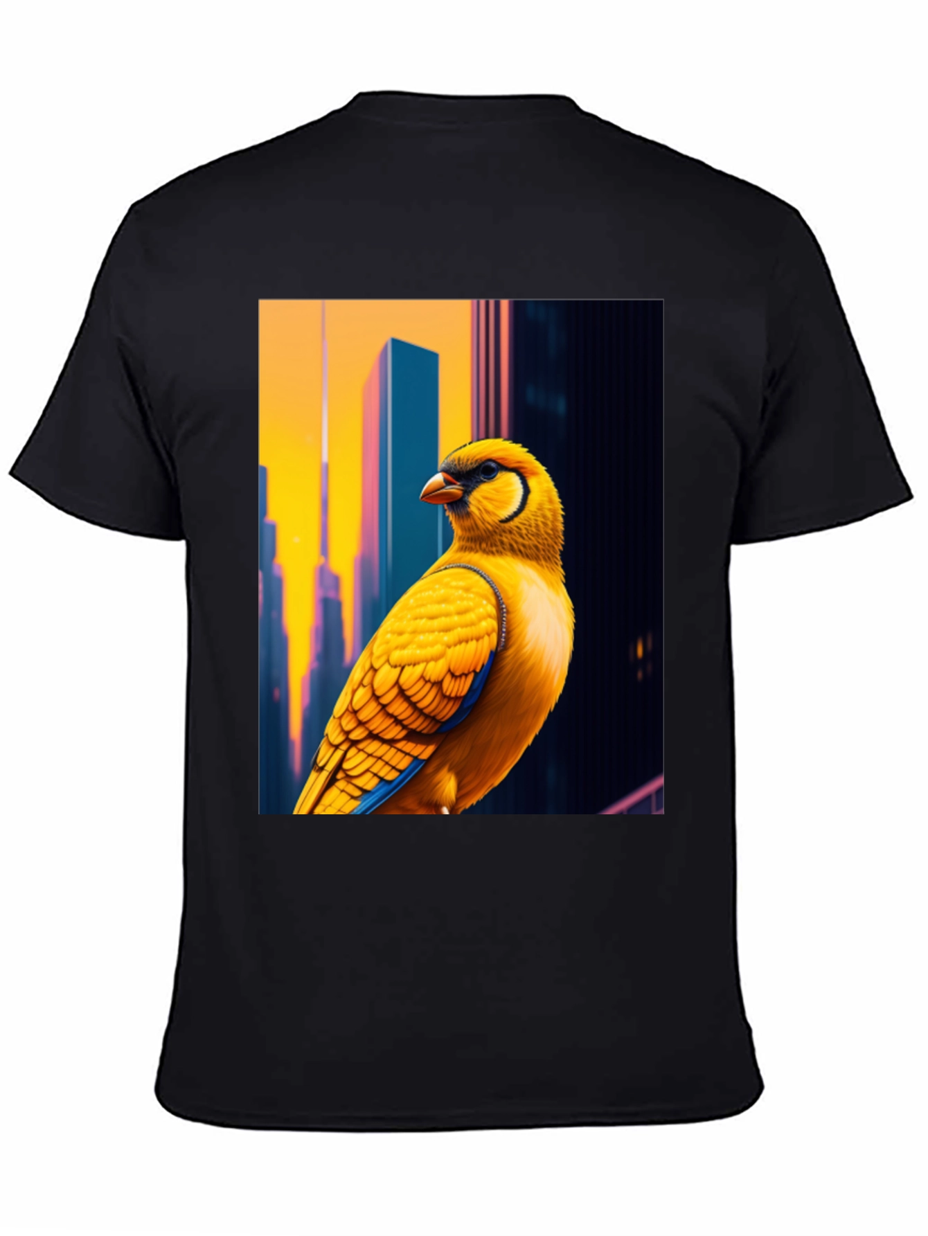 Urban Bird Tee - Cityscape Canary Graphic T-Shirt