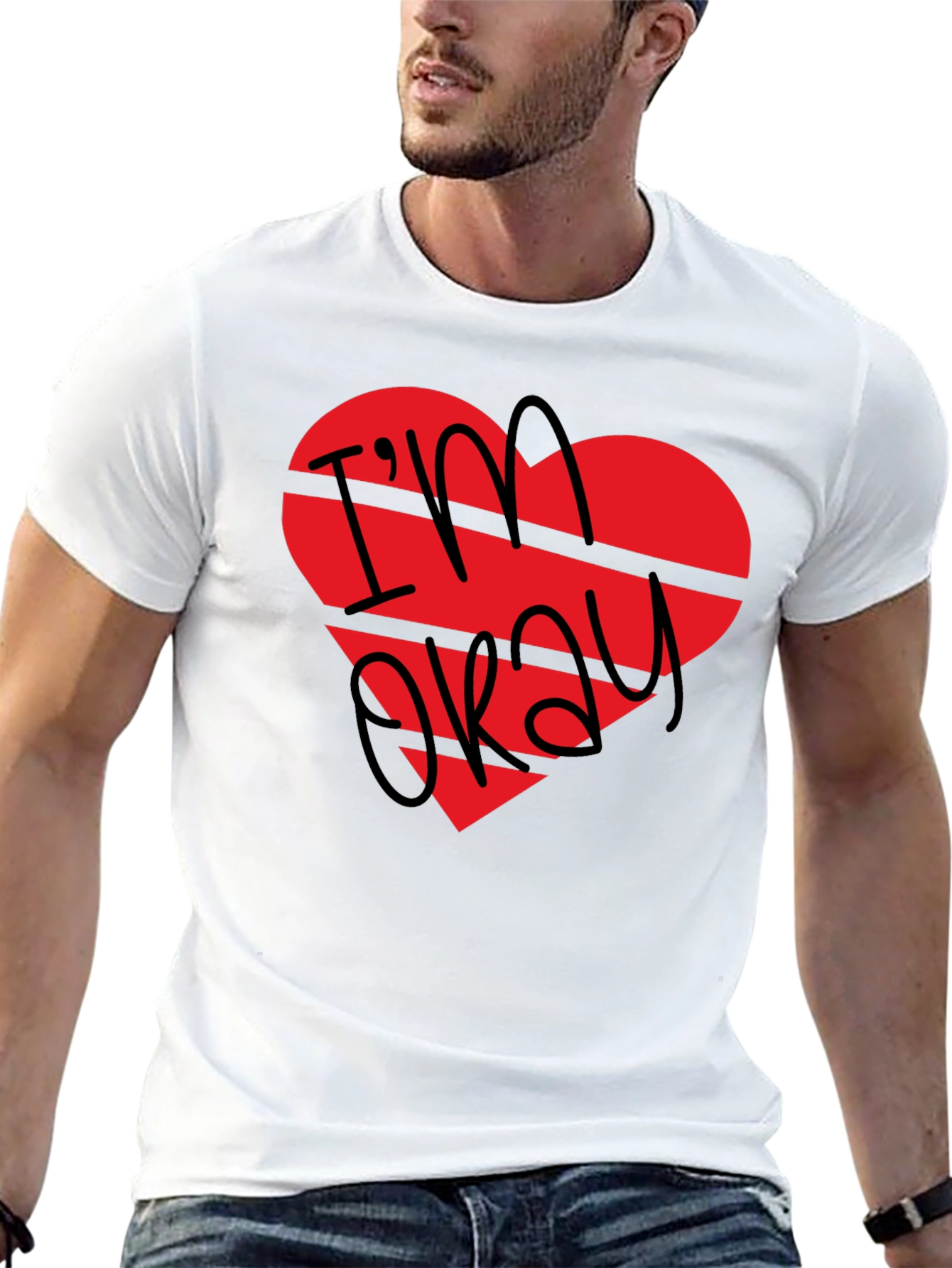 Im Okay Broken Heart Graphic T-Shirt
