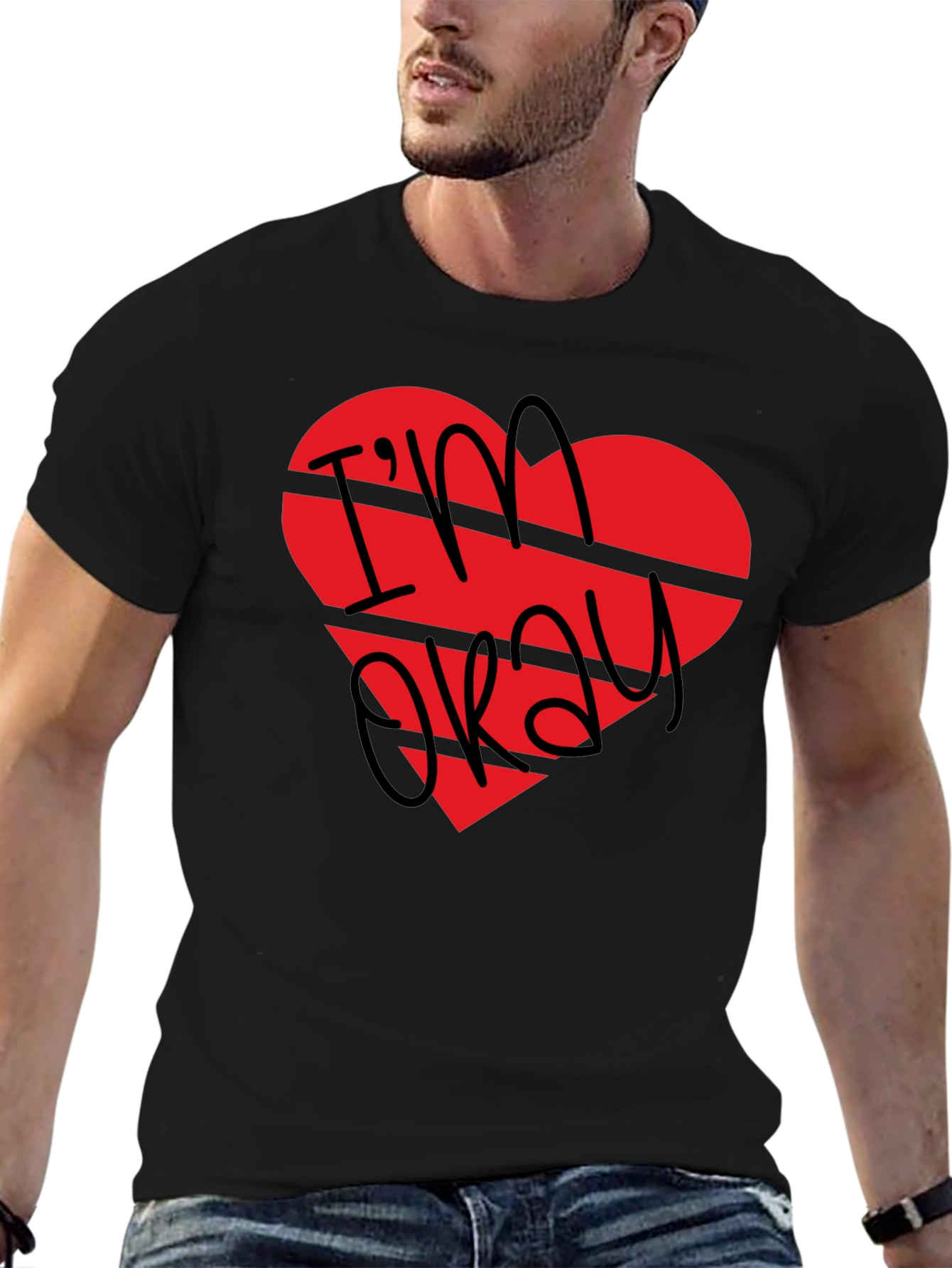Im Okay Broken Heart Graphic T-Shirt