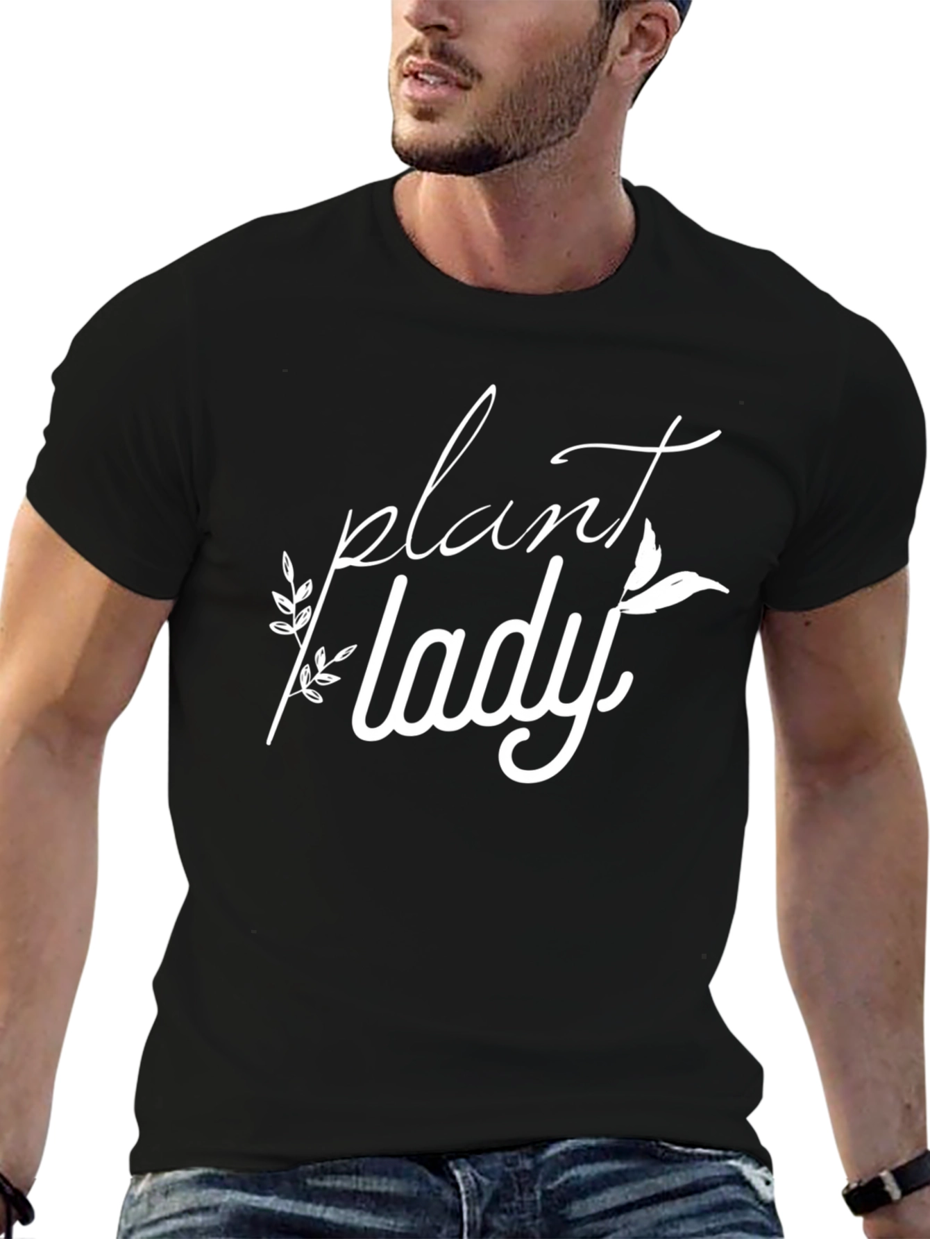 Plant Lady Graphic Tee - Black Cotton Blend