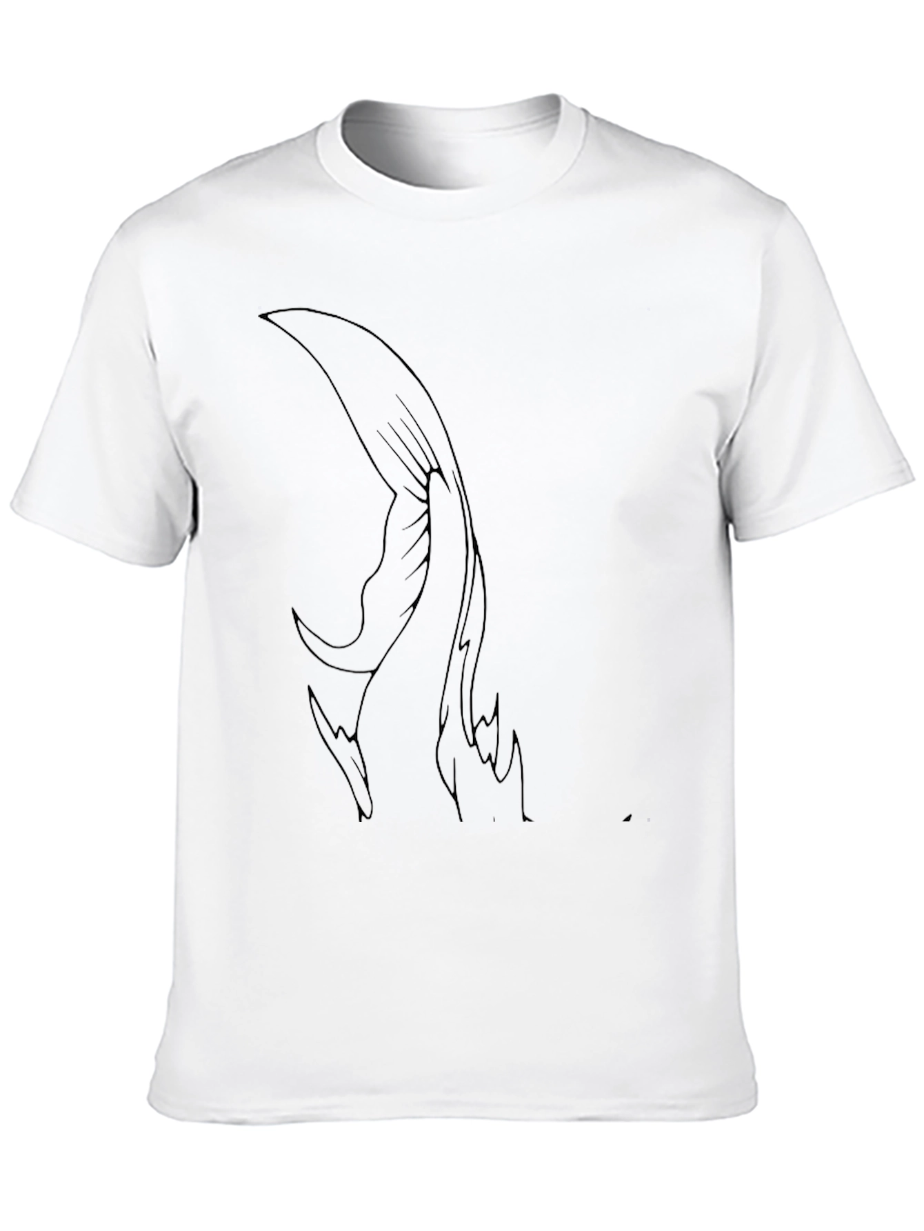 Mens Black Graphic Tee - Abstract Wing Design