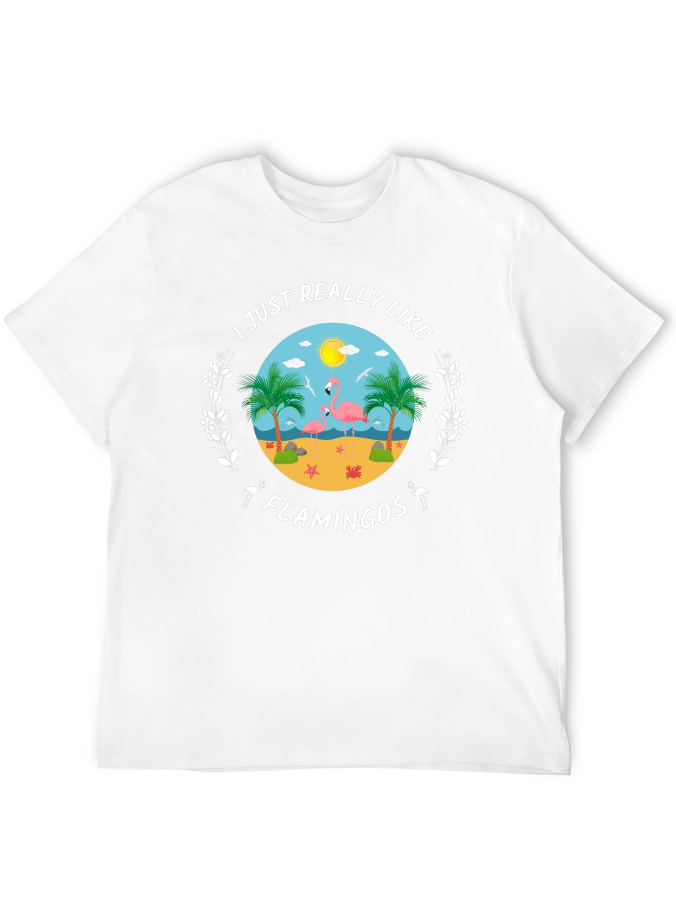 Flamingo Lover T-Shirt - Tropical Beach Design