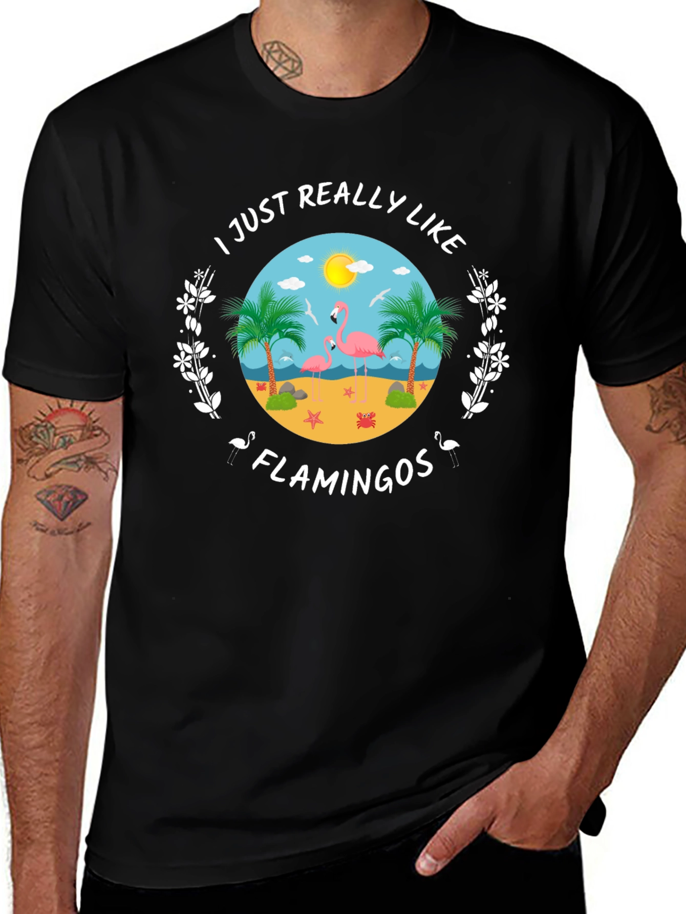 Flamingo Lover T-Shirt - Tropical Beach Design