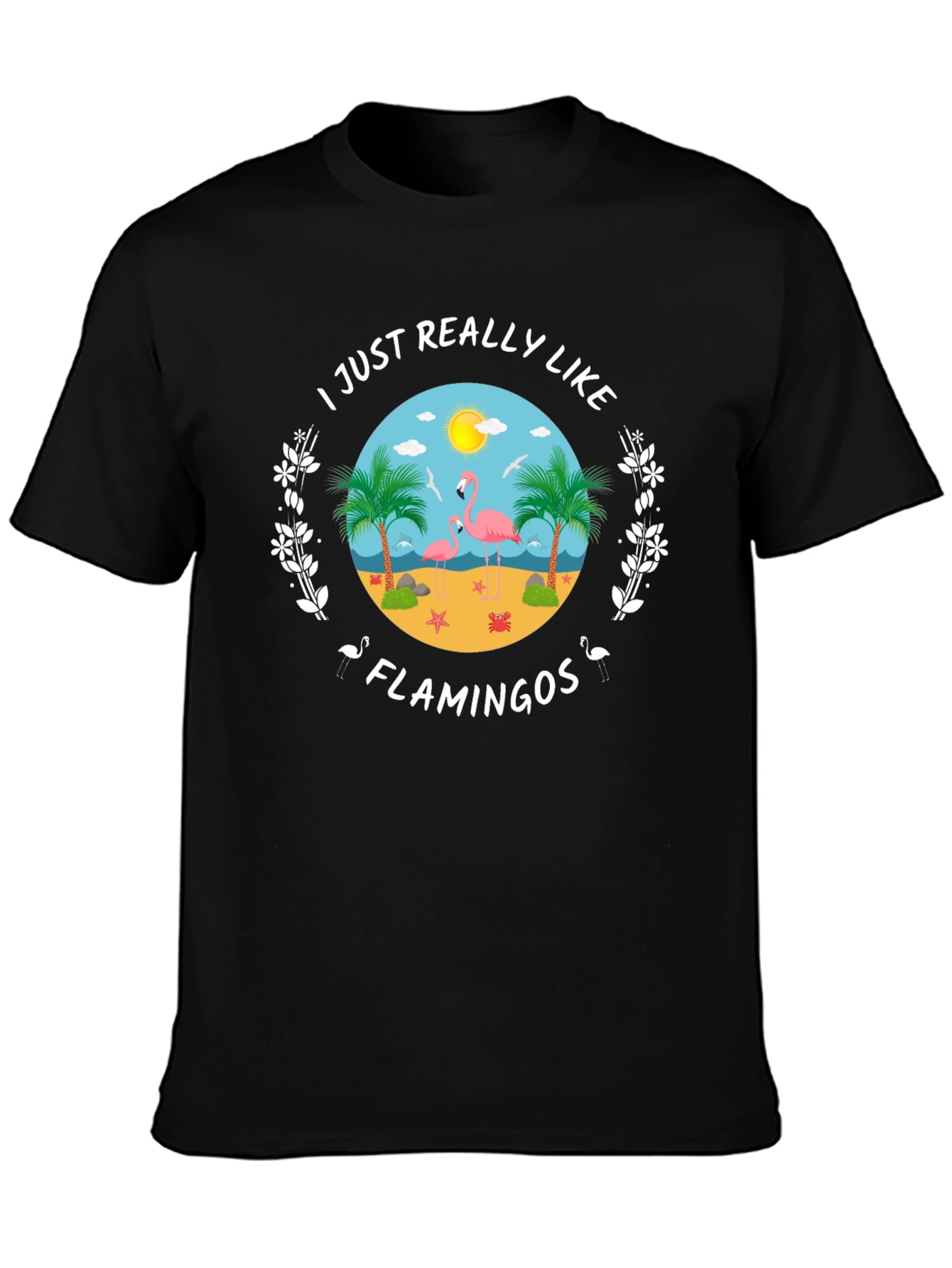 Flamingo Lover T-Shirt - Tropical Beach Design