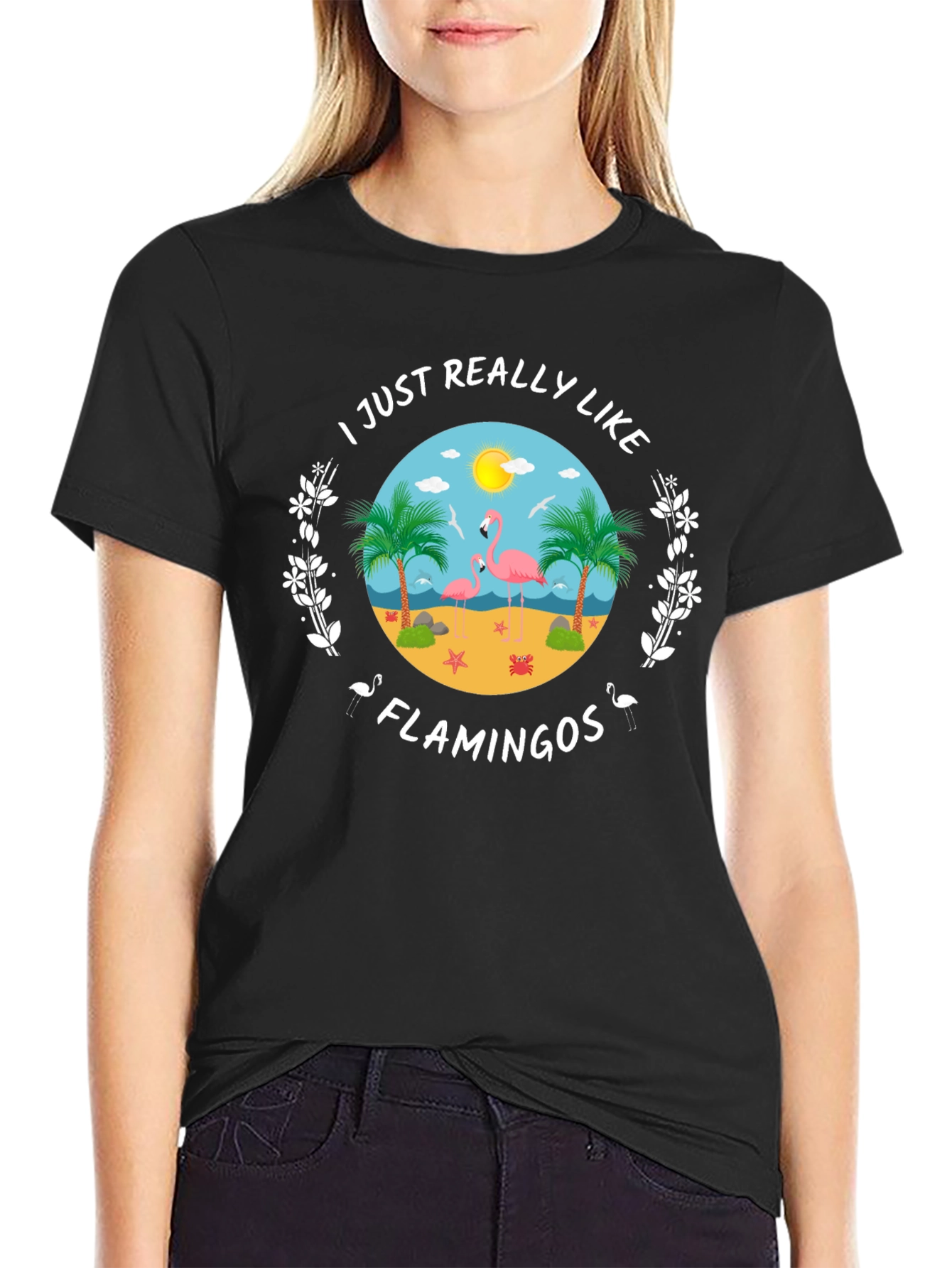 Flamingo Lover T-Shirt - Tropical Beach Design