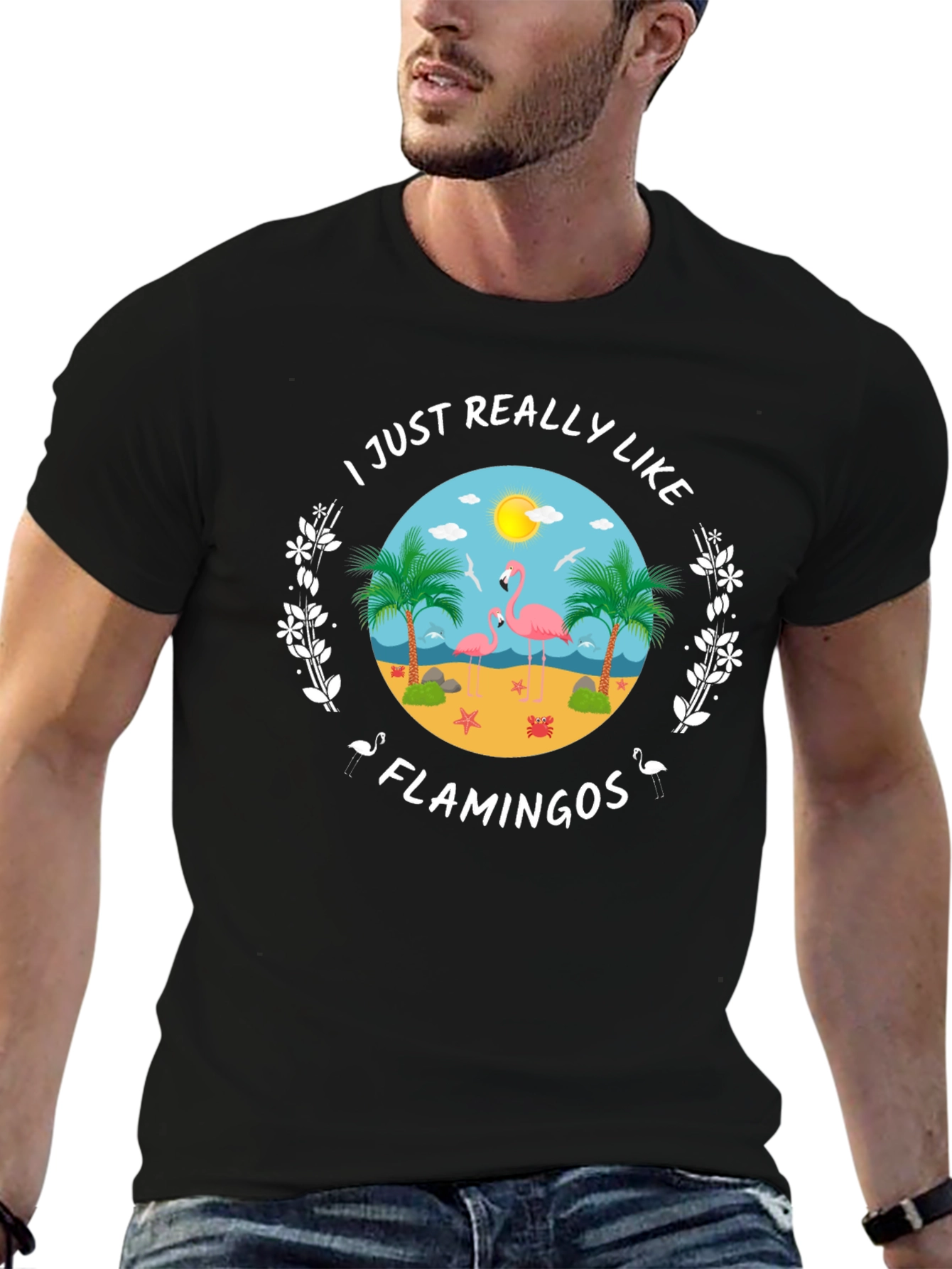 Flamingo Lover T-Shirt - Tropical Beach Design