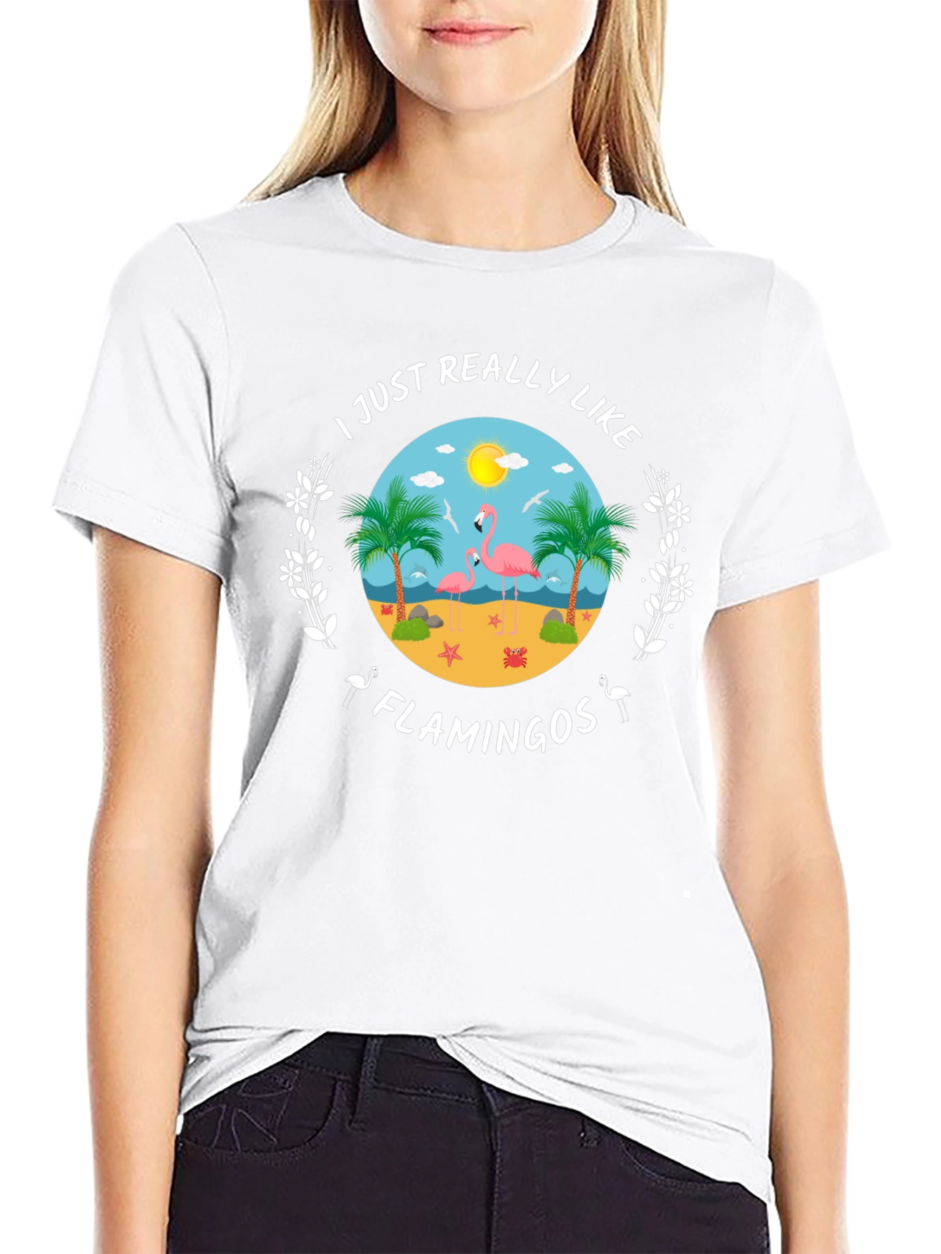 Flamingo Lover T-Shirt - Tropical Beach Design