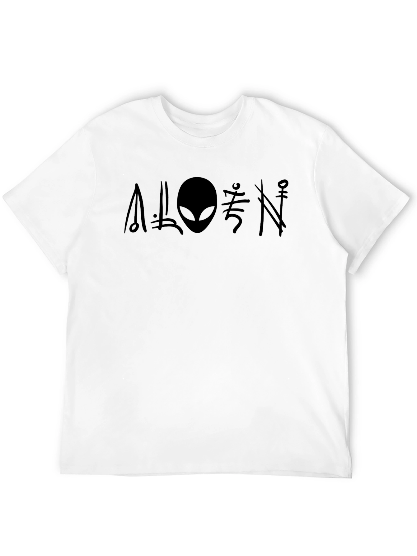 Alien Graphic Print Crew Neck T-Shirt