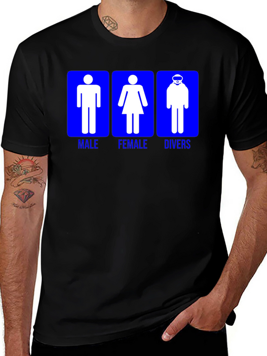 Diver Gender T-Shirt - Male Female Divers Funny Scuba Tee