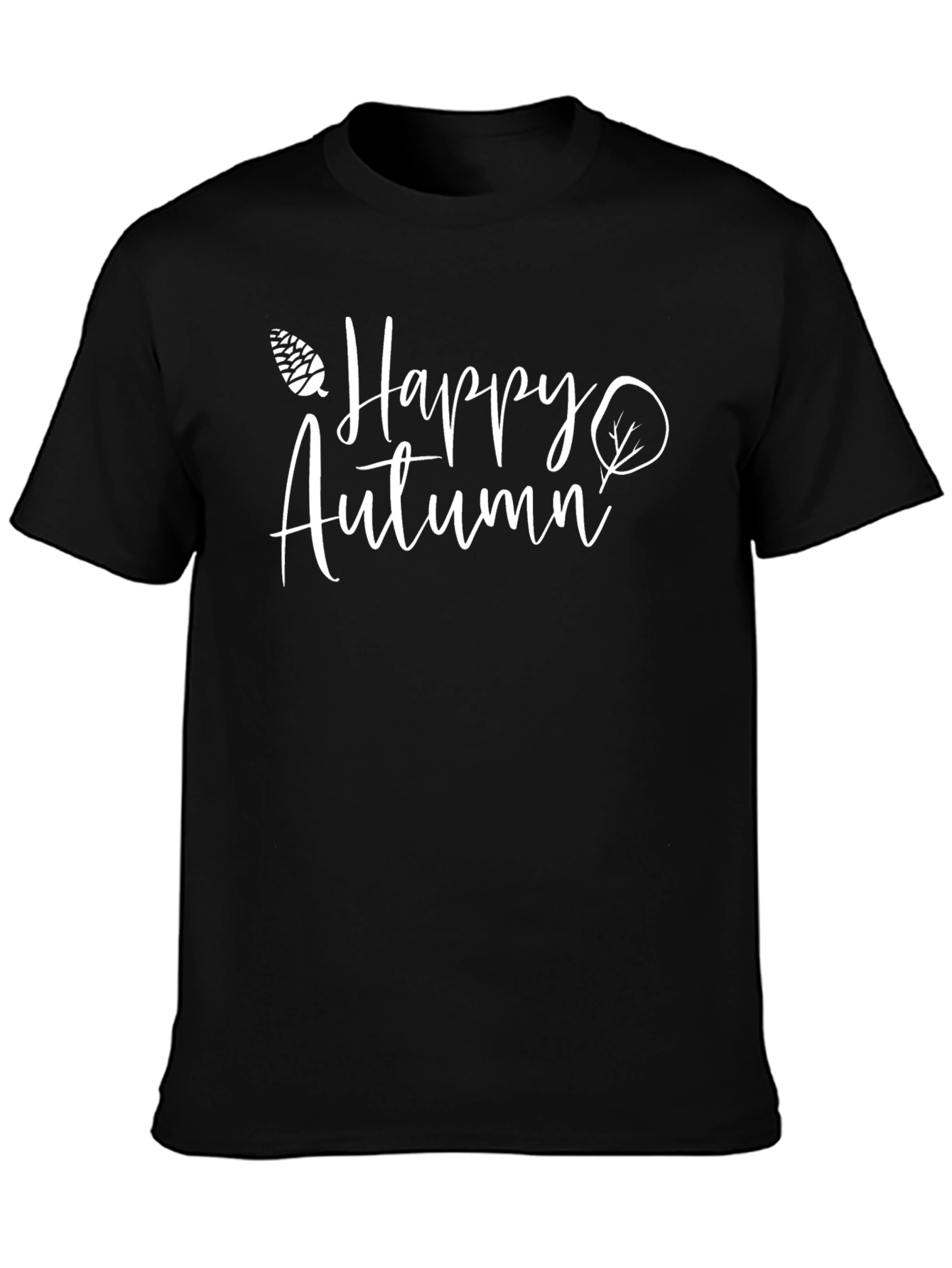 Happy Autumn T-Shirt - Black