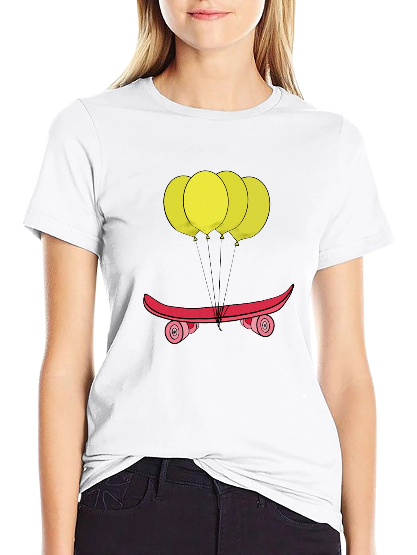 Skateboard Balloons Graphic Tee - Casual Comfort