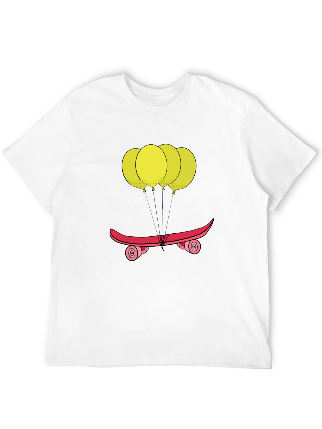 Skateboard Balloons Graphic Tee - Casual Comfort