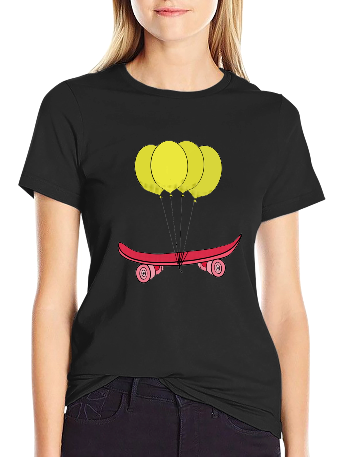 Skateboard Balloons Graphic Tee - Casual Comfort