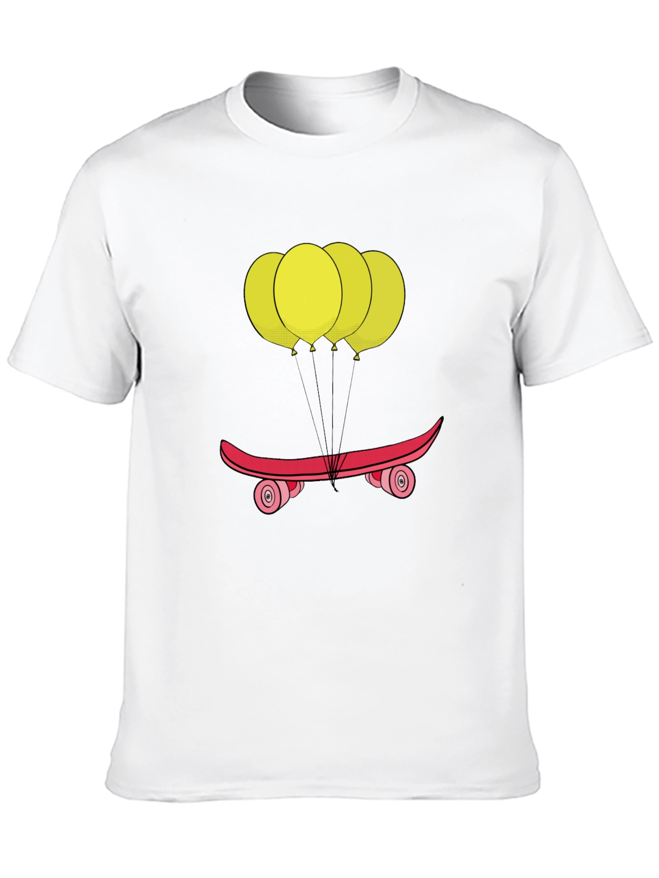 Skateboard Balloons Graphic Tee - Casual Comfort