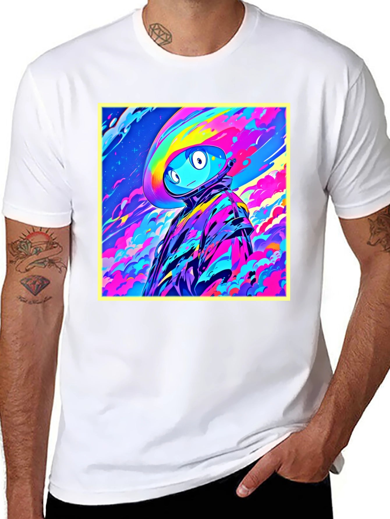 Vibrant Astro Character Graphic Tee