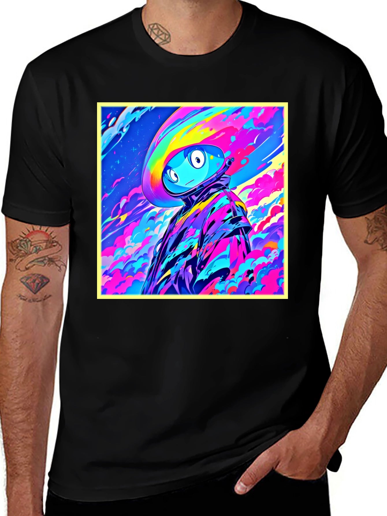 Vibrant Astro Character Graphic Tee