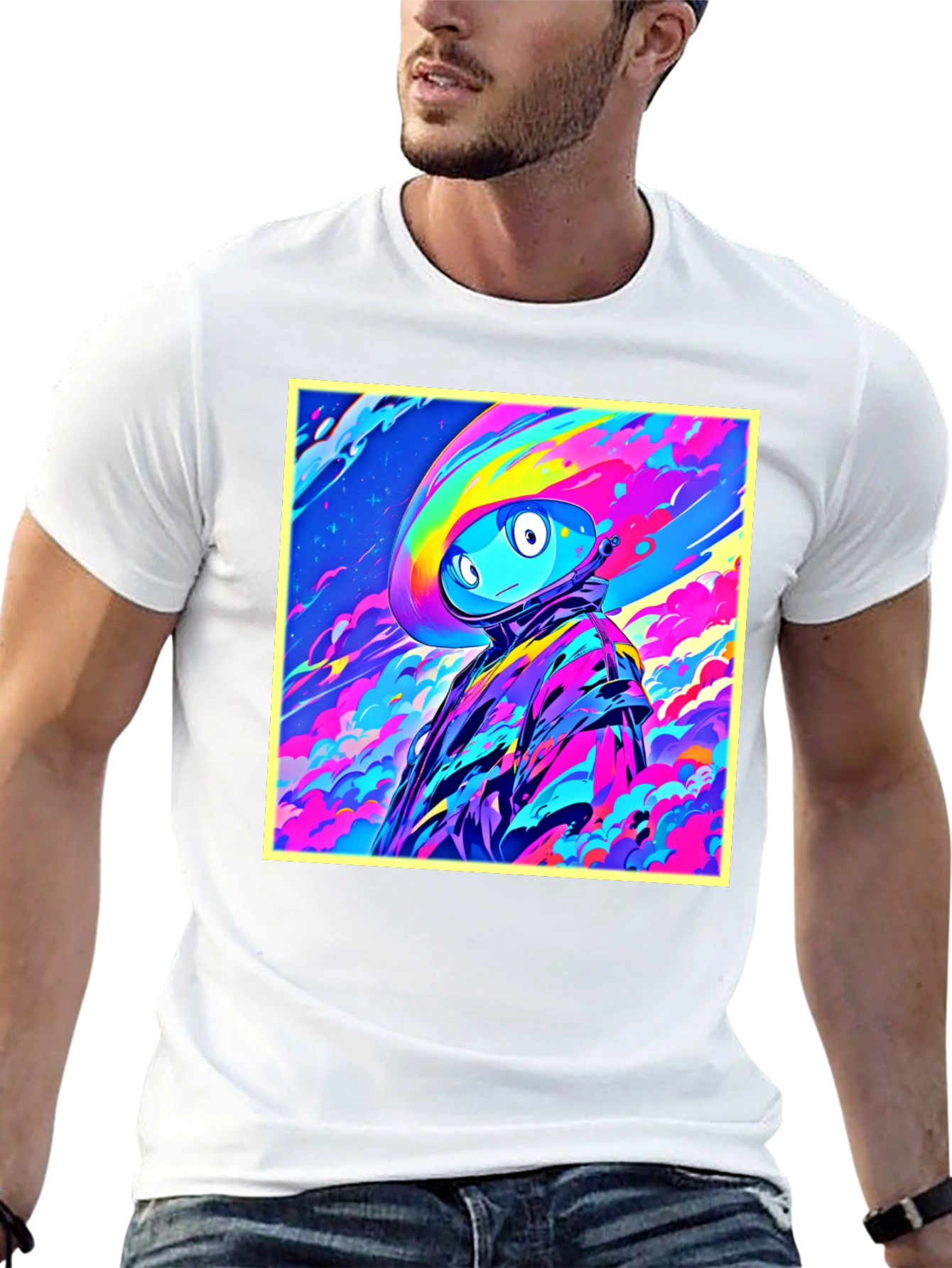 Vibrant Astro Character Graphic Tee