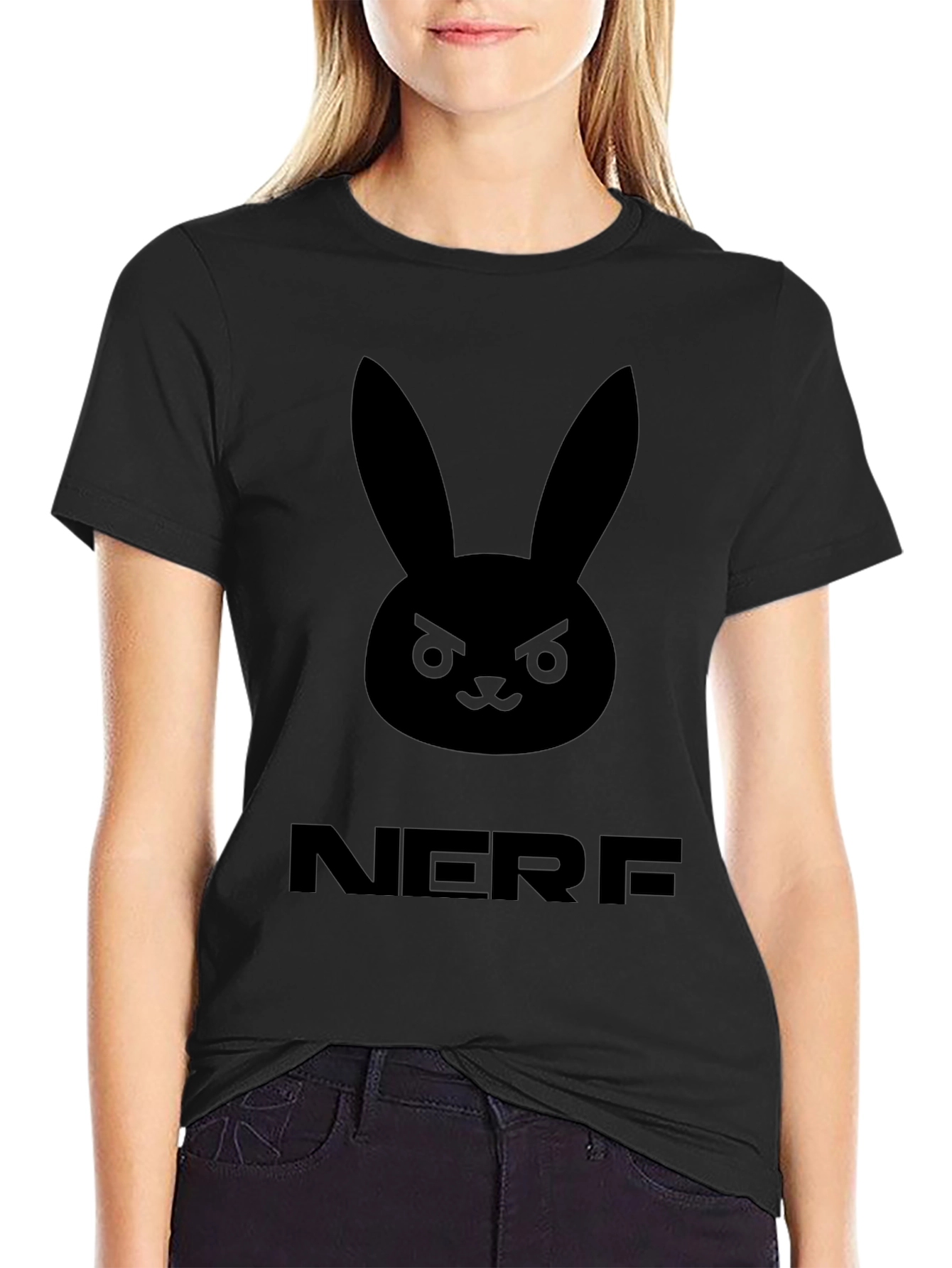 Nerf D.Va Overwatch T-Shirt Black Graphic Tee