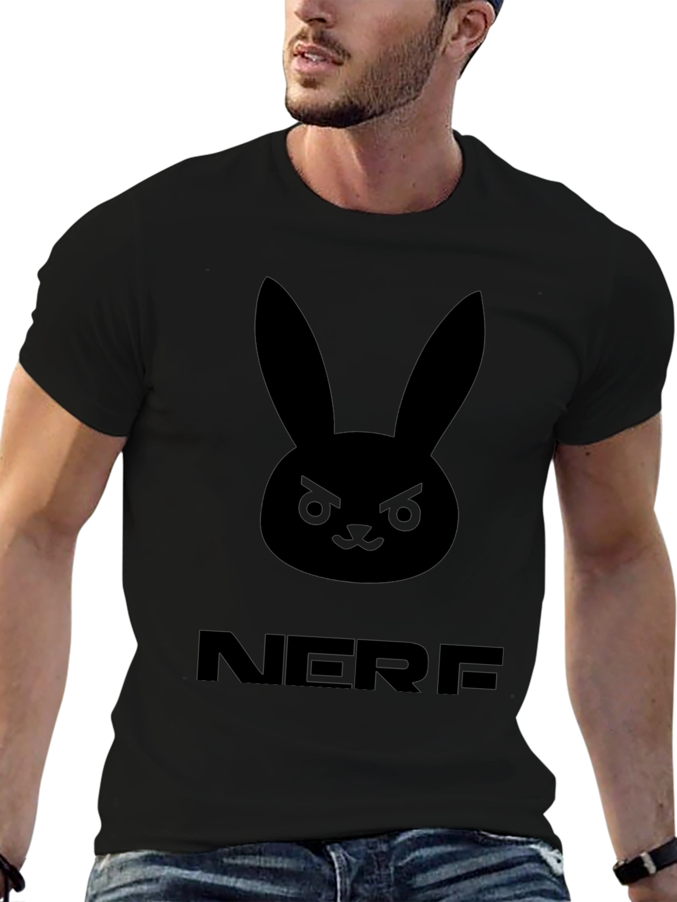 Nerf D.Va Overwatch T-Shirt Black Graphic Tee
