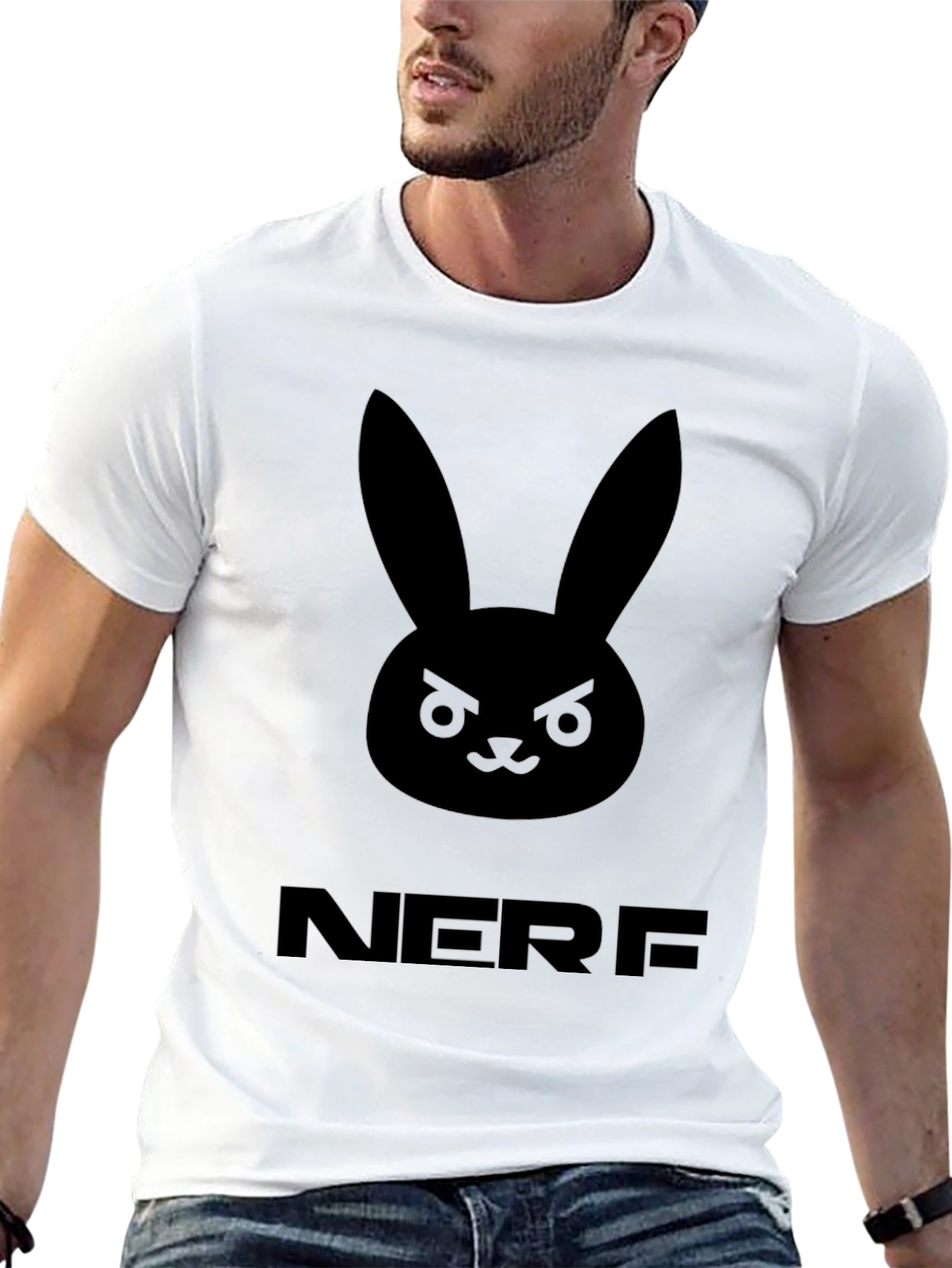 Nerf D.Va Overwatch T-Shirt Black Graphic Tee