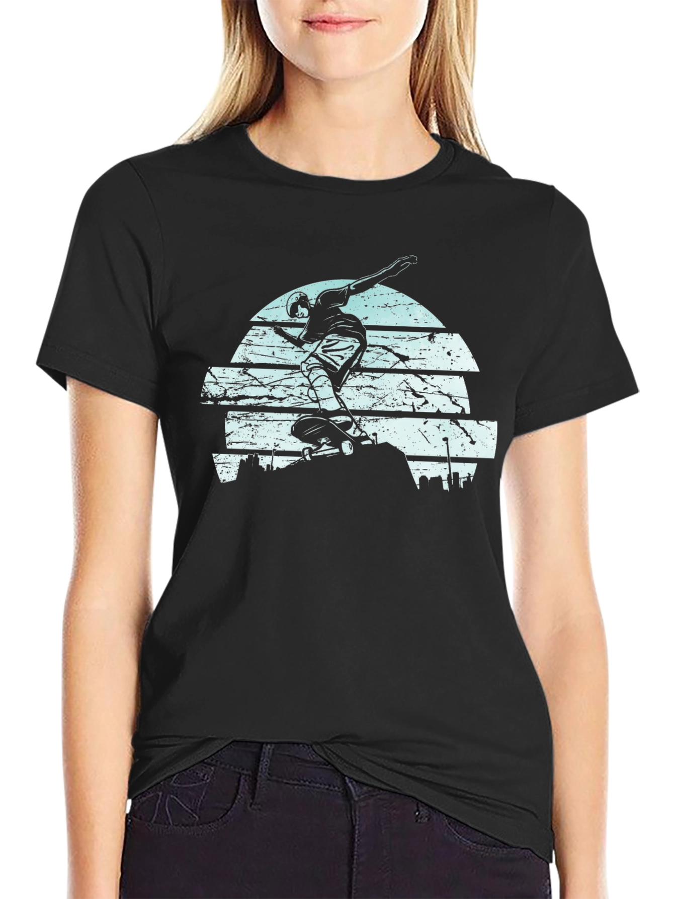 Skater Graphic T-Shirt - Black Tee