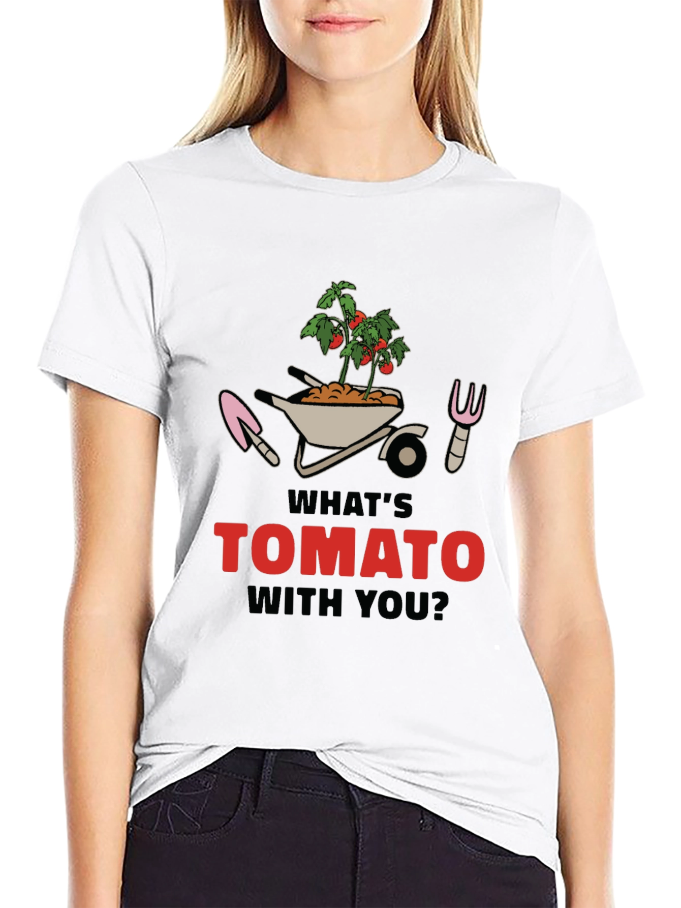Whats Tomato With You? Black Graphic Tee
