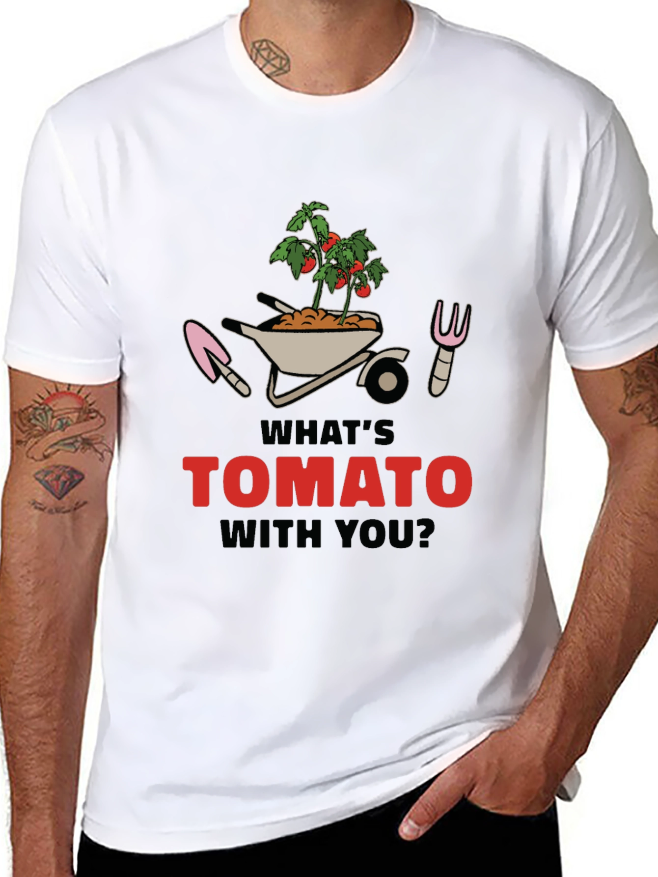 Whats Tomato With You? Black Graphic Tee
