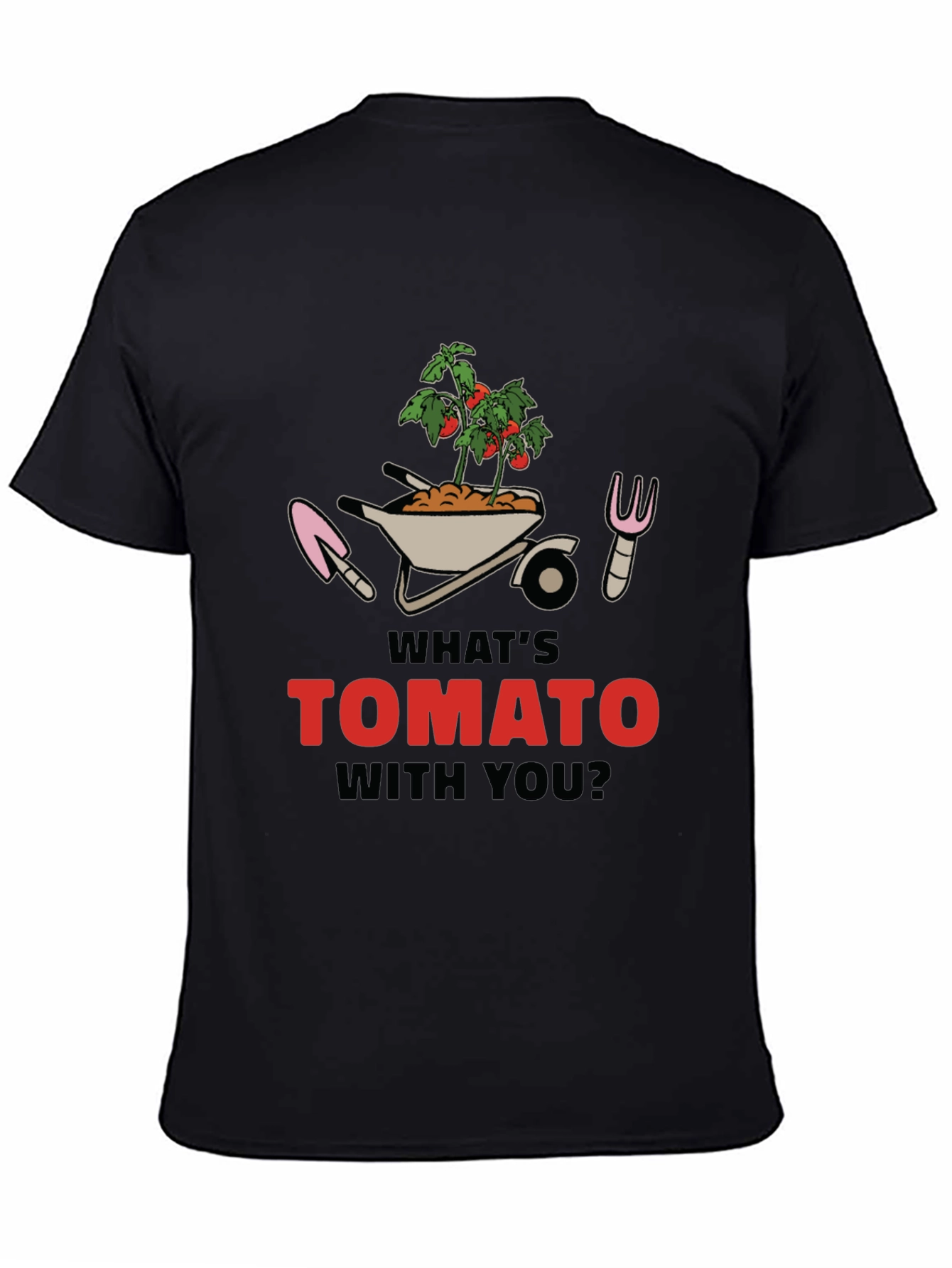 Whats Tomato With You? Black Graphic Tee
