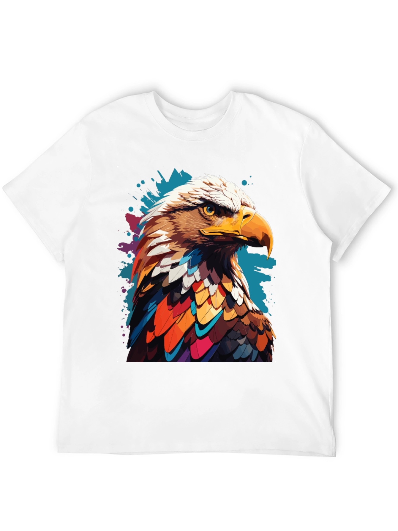 Eagle Graphic Print Black T-Shirt