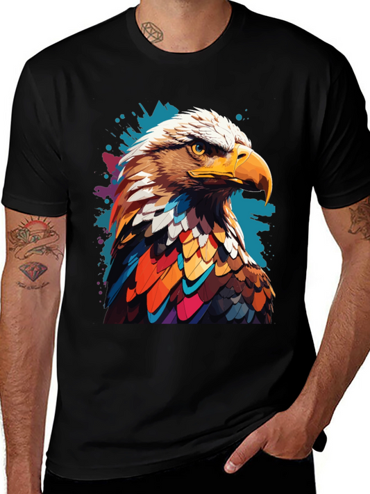Eagle Graphic Print Black T-Shirt