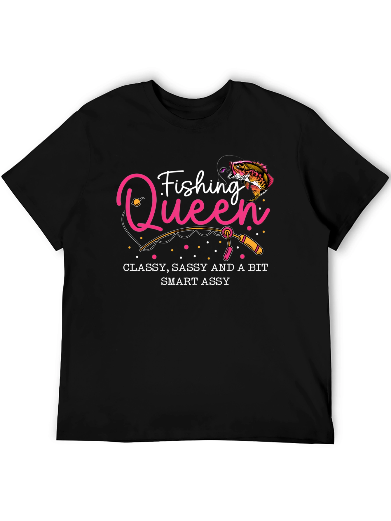 Fishing Queen Graphic T-Shirt - Classy Sassy Smart