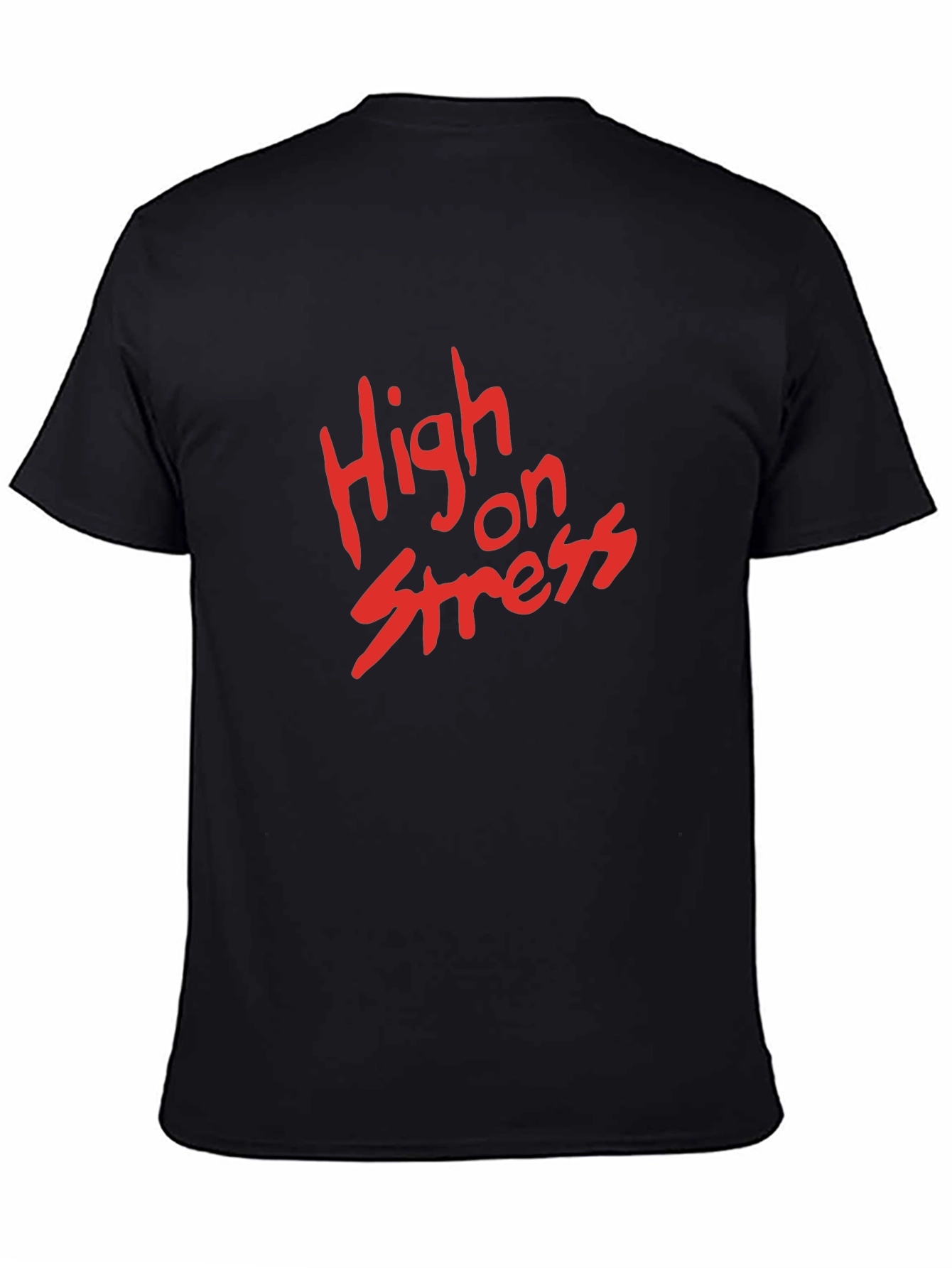 High on Stress Black Graphic Tee