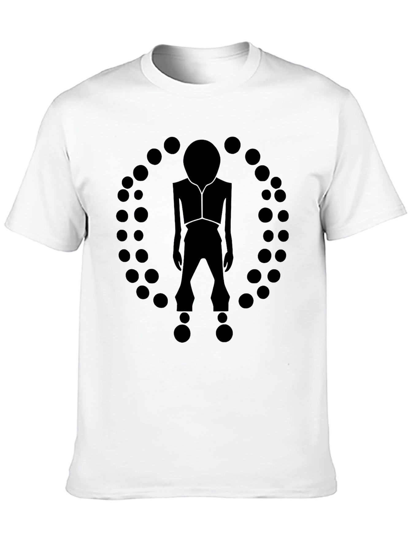Modern Black Graphic Tee - Abstract Figure