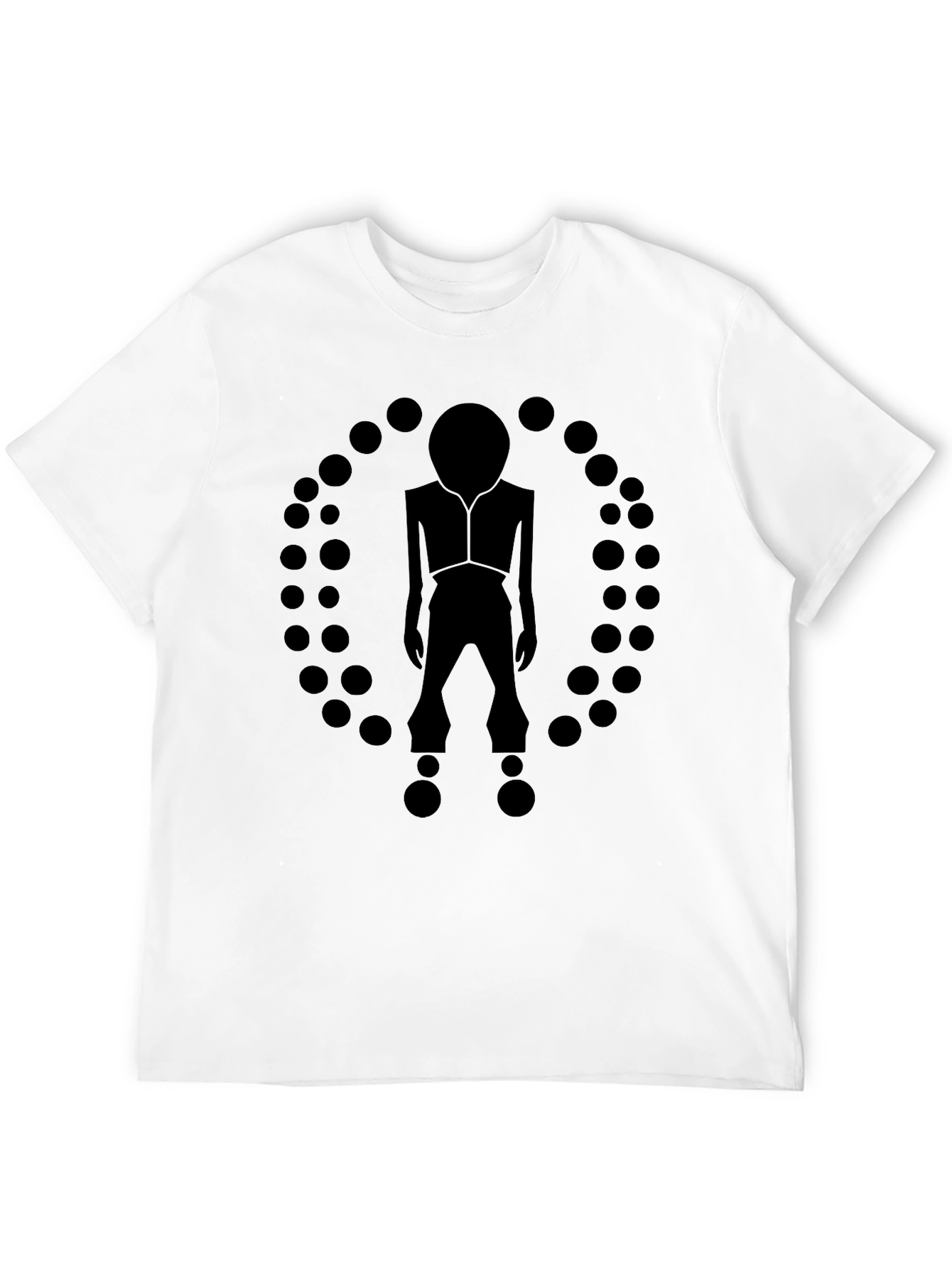 Modern Black Graphic Tee - Abstract Figure