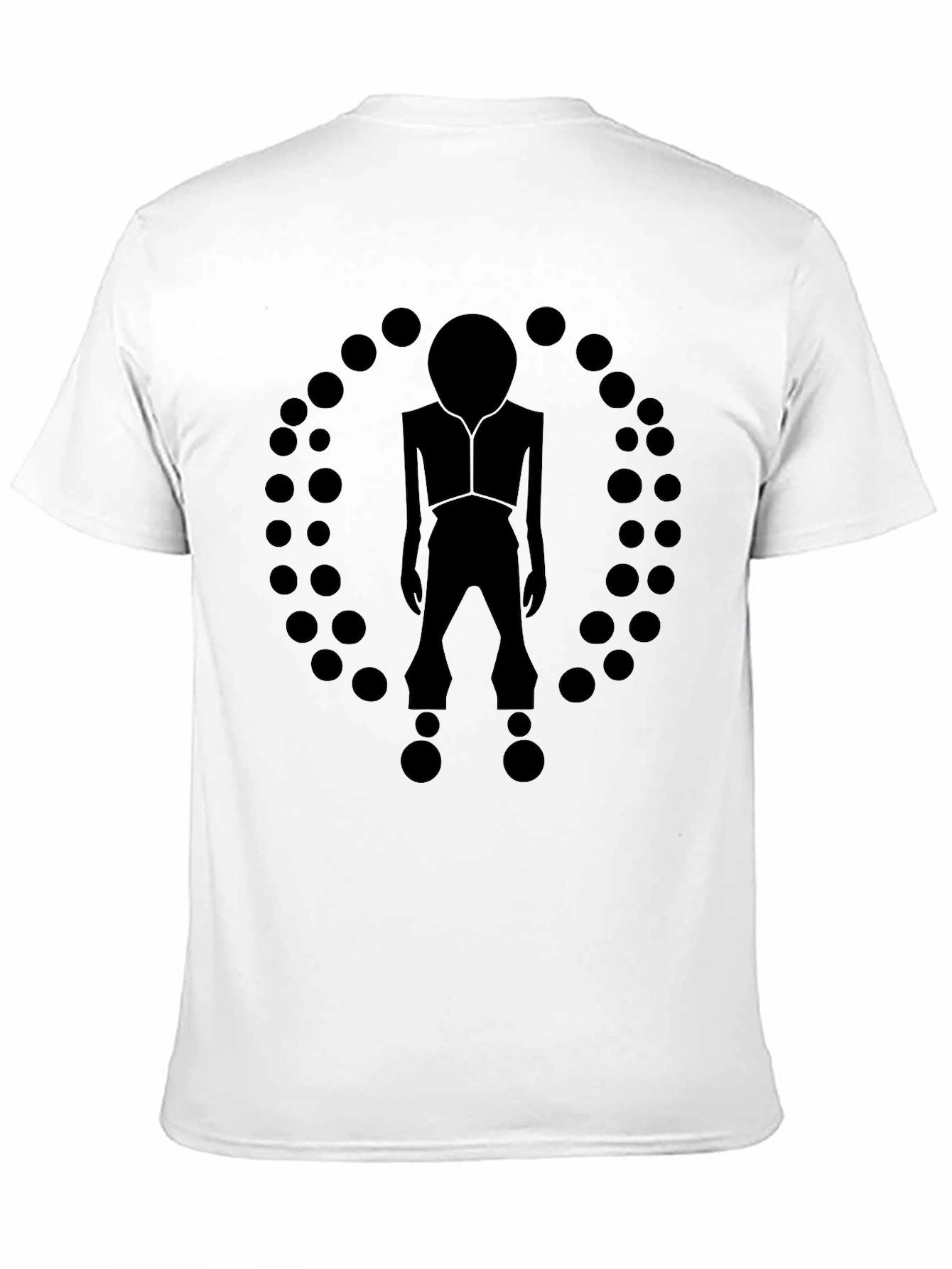Modern Black Graphic Tee - Abstract Figure