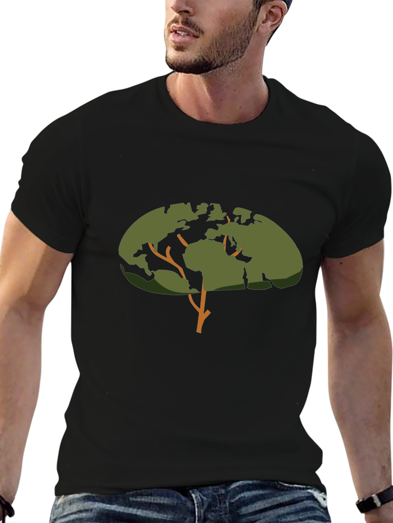 Earth Tree Graphic Tee - Black T-Shirt