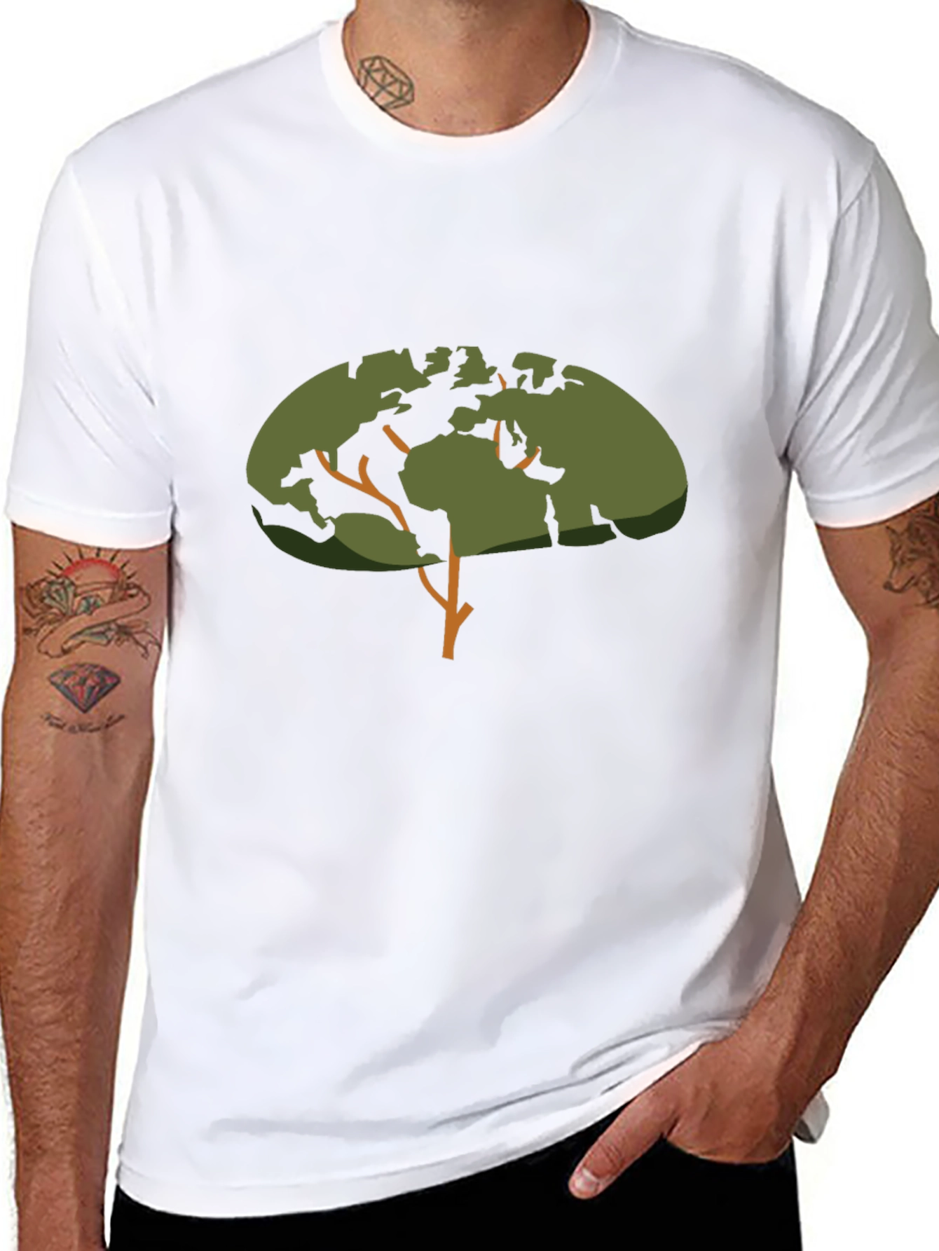 Earth Tree Graphic Tee - Black T-Shirt
