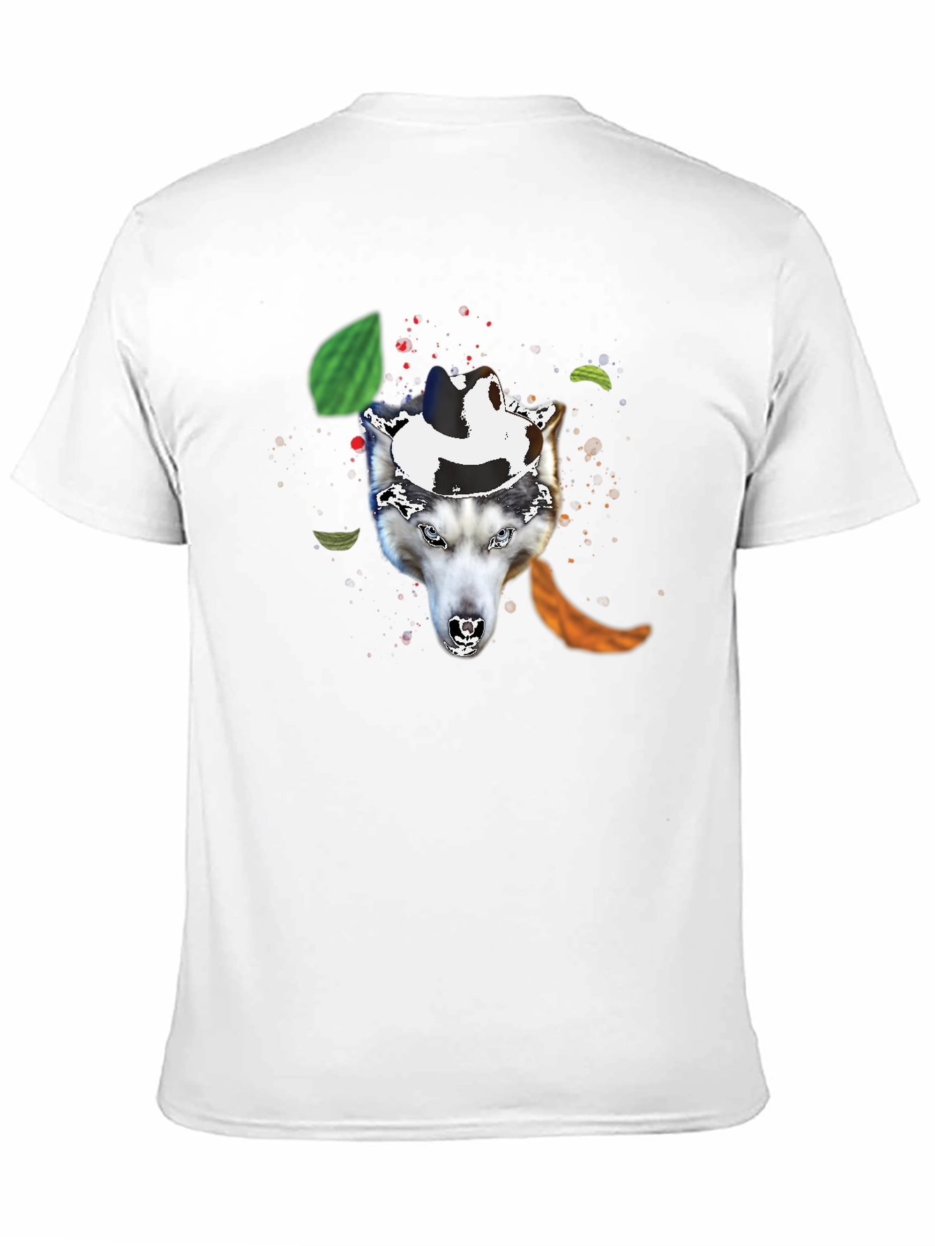 Wolf in a Hat T-Shirt - Black