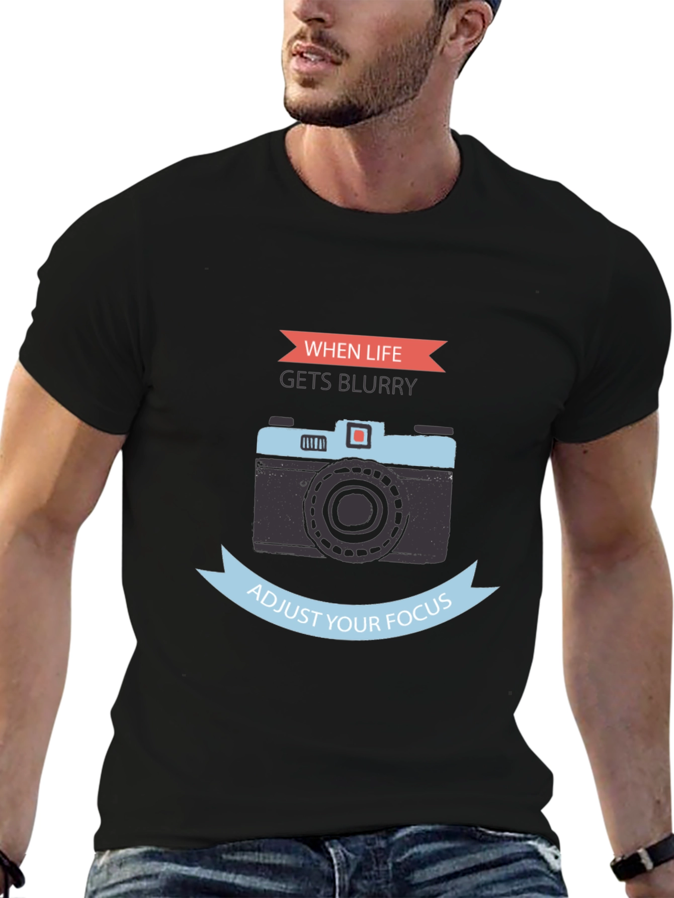 When Life Gets Blurry Camera Graphic T-Shirt