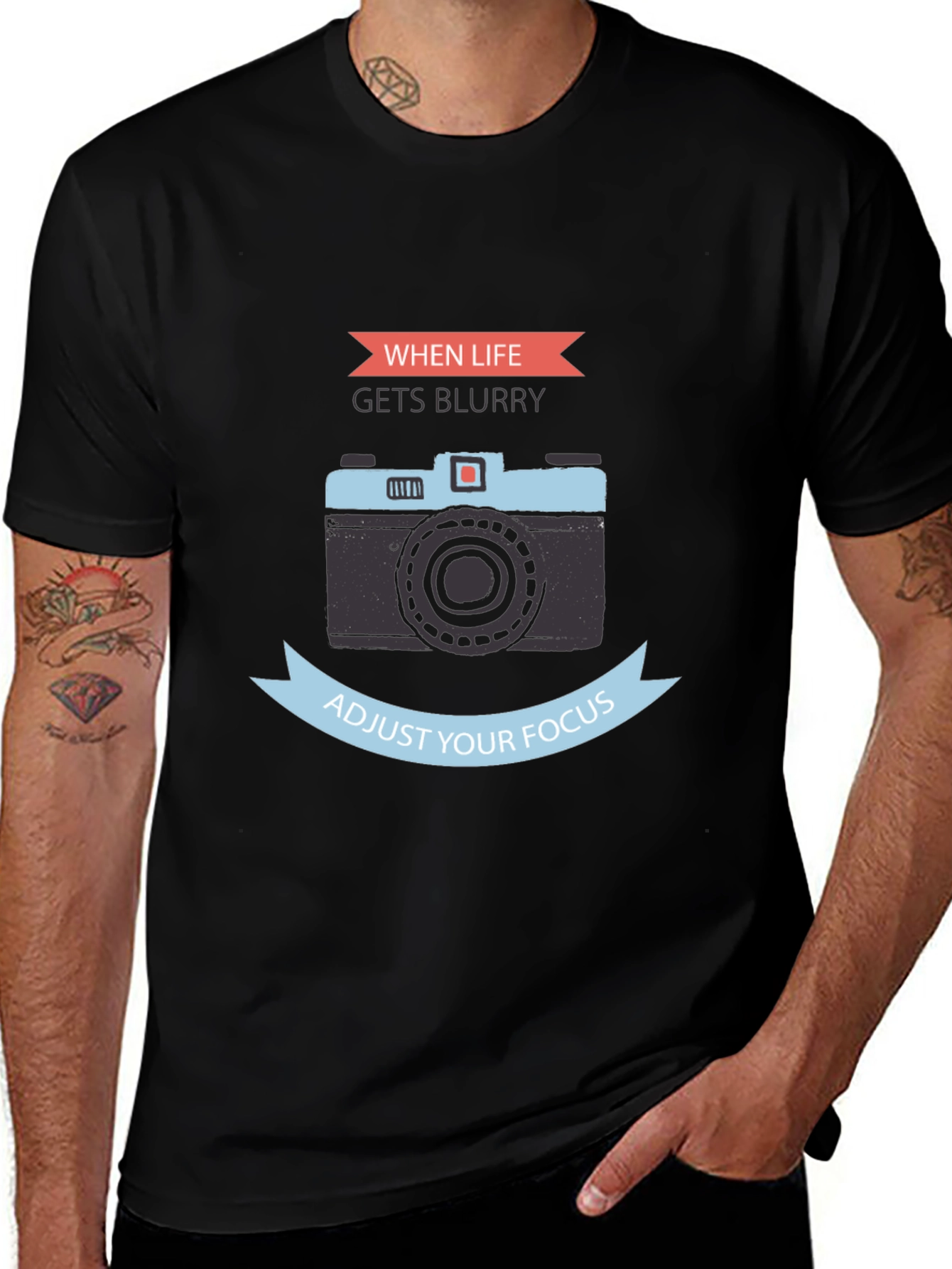 When Life Gets Blurry Camera Graphic T-Shirt