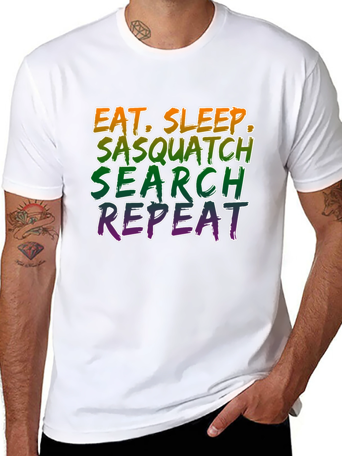 Sasquatch Search Black Graphic Tee