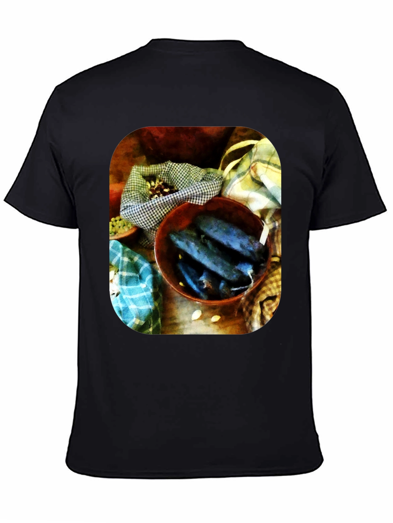 Mens T-Shirt with Unique Produce Still Life Art