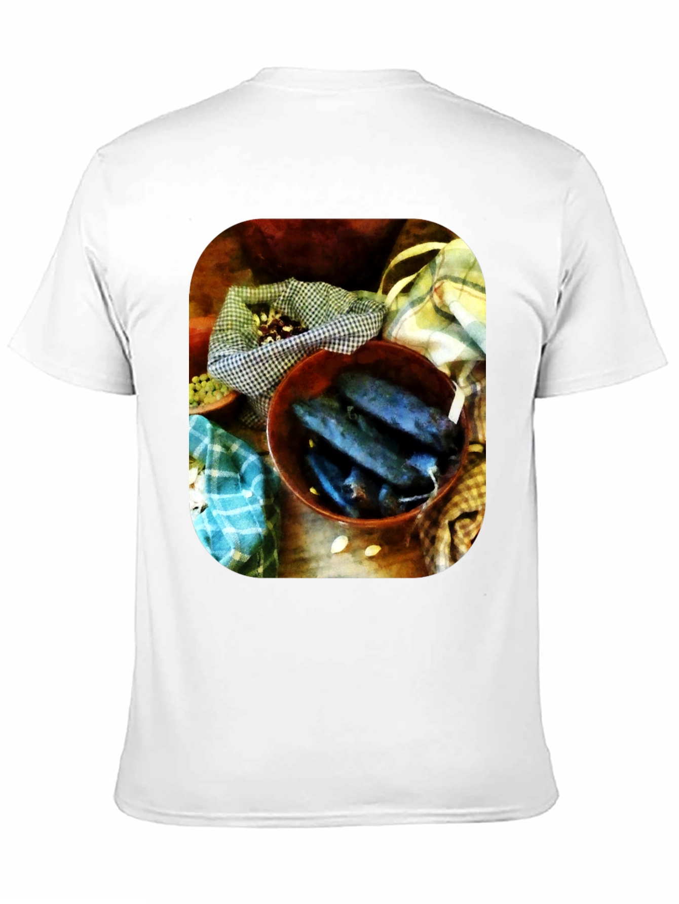 Mens T-Shirt with Unique Produce Still Life Art