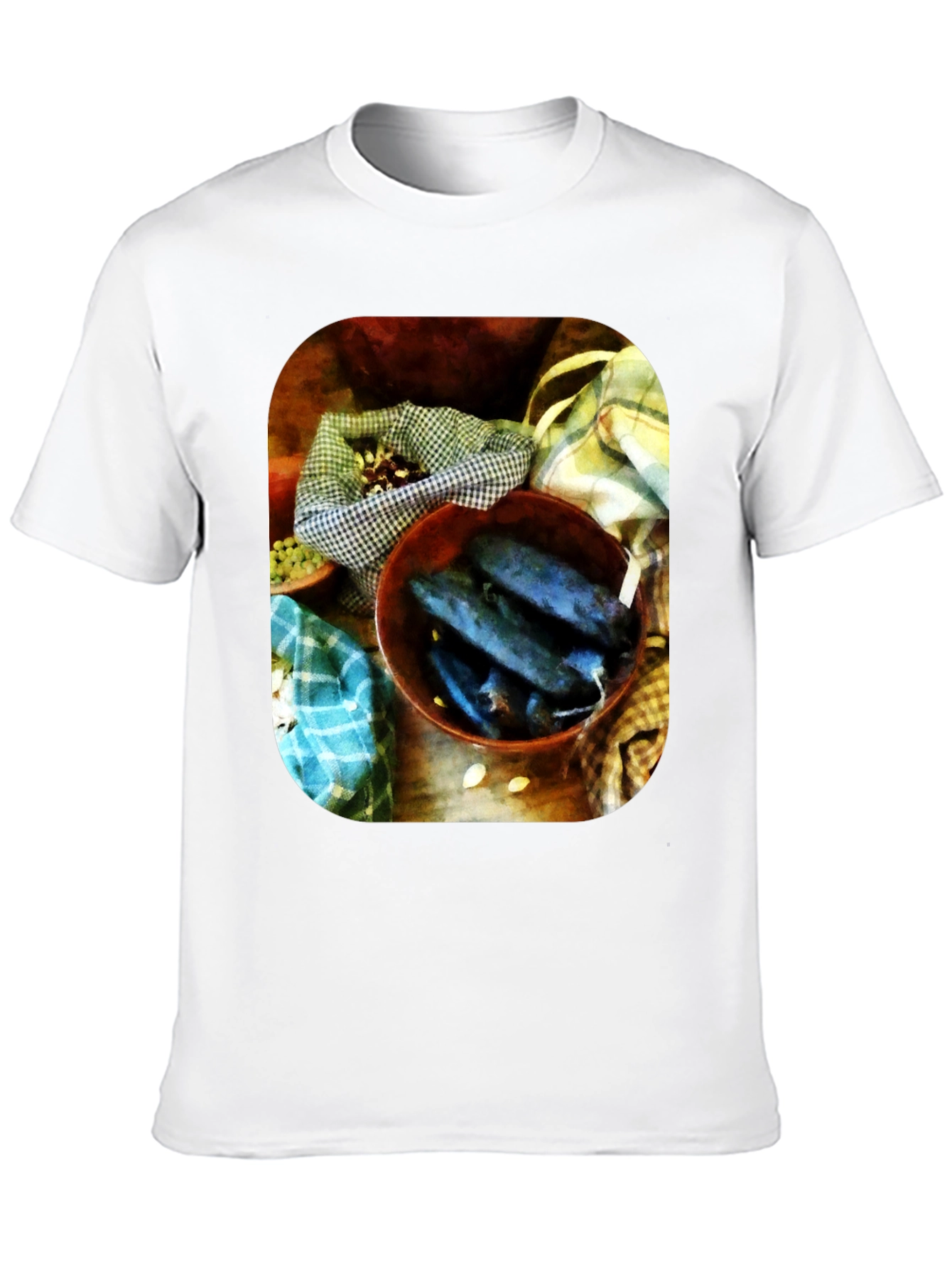 Mens T-Shirt with Unique Produce Still Life Art