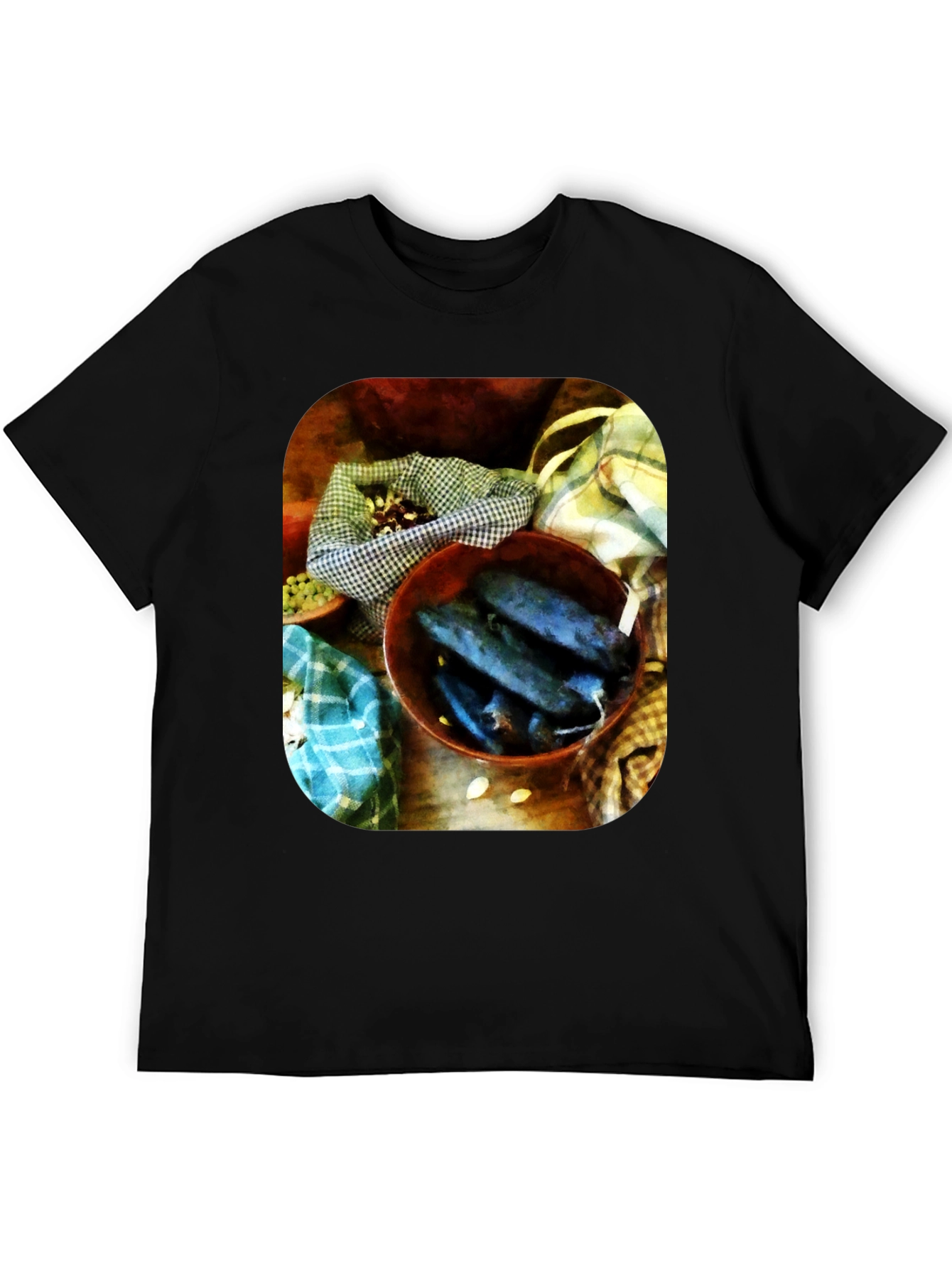 Mens T-Shirt with Unique Produce Still Life Art