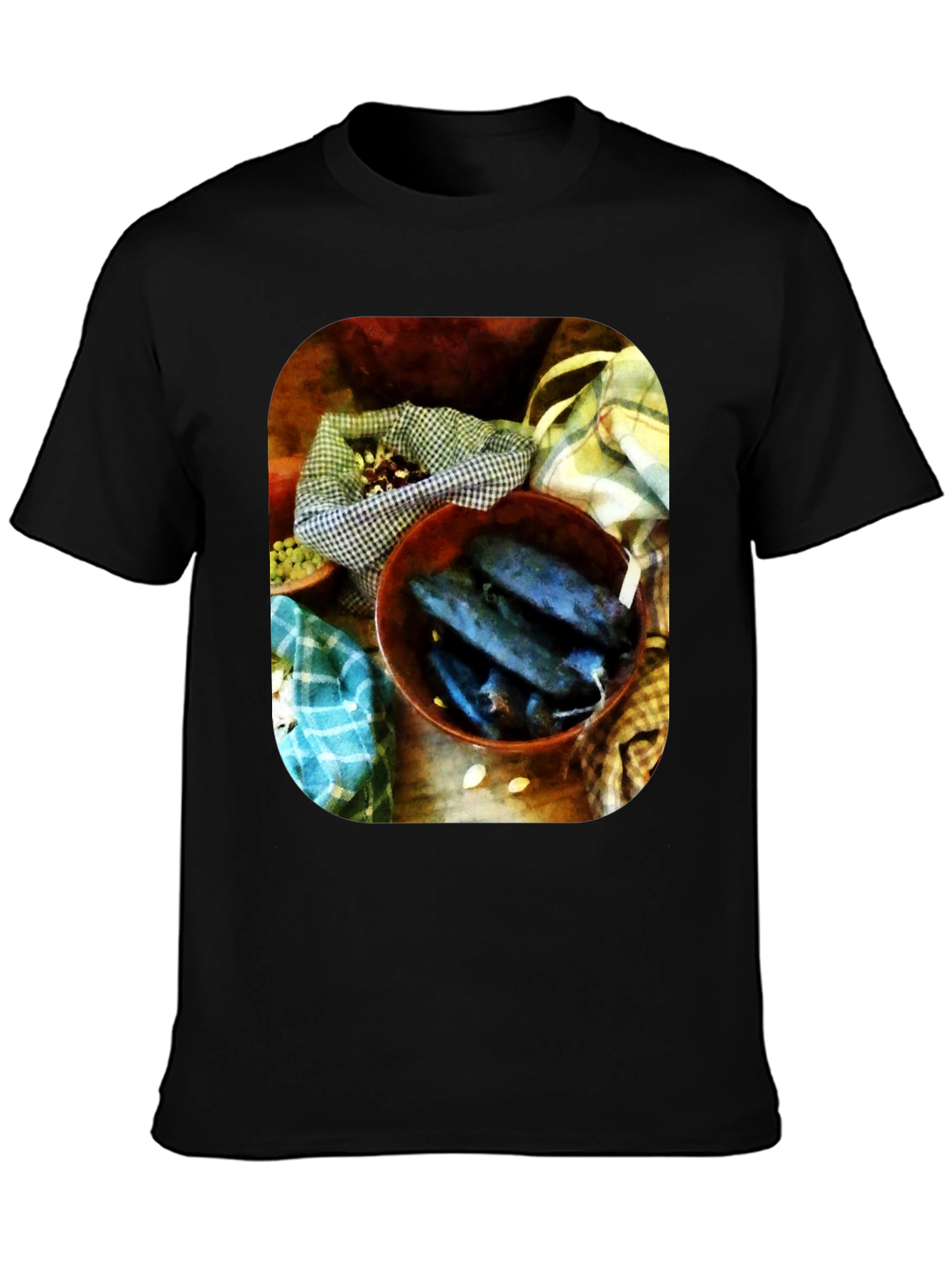 Mens T-Shirt with Unique Produce Still Life Art