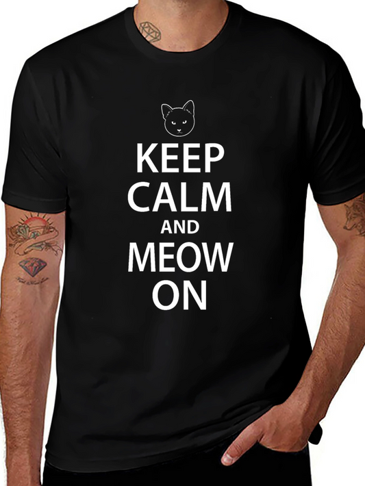 Keep Calm and Meow On T-Shirt